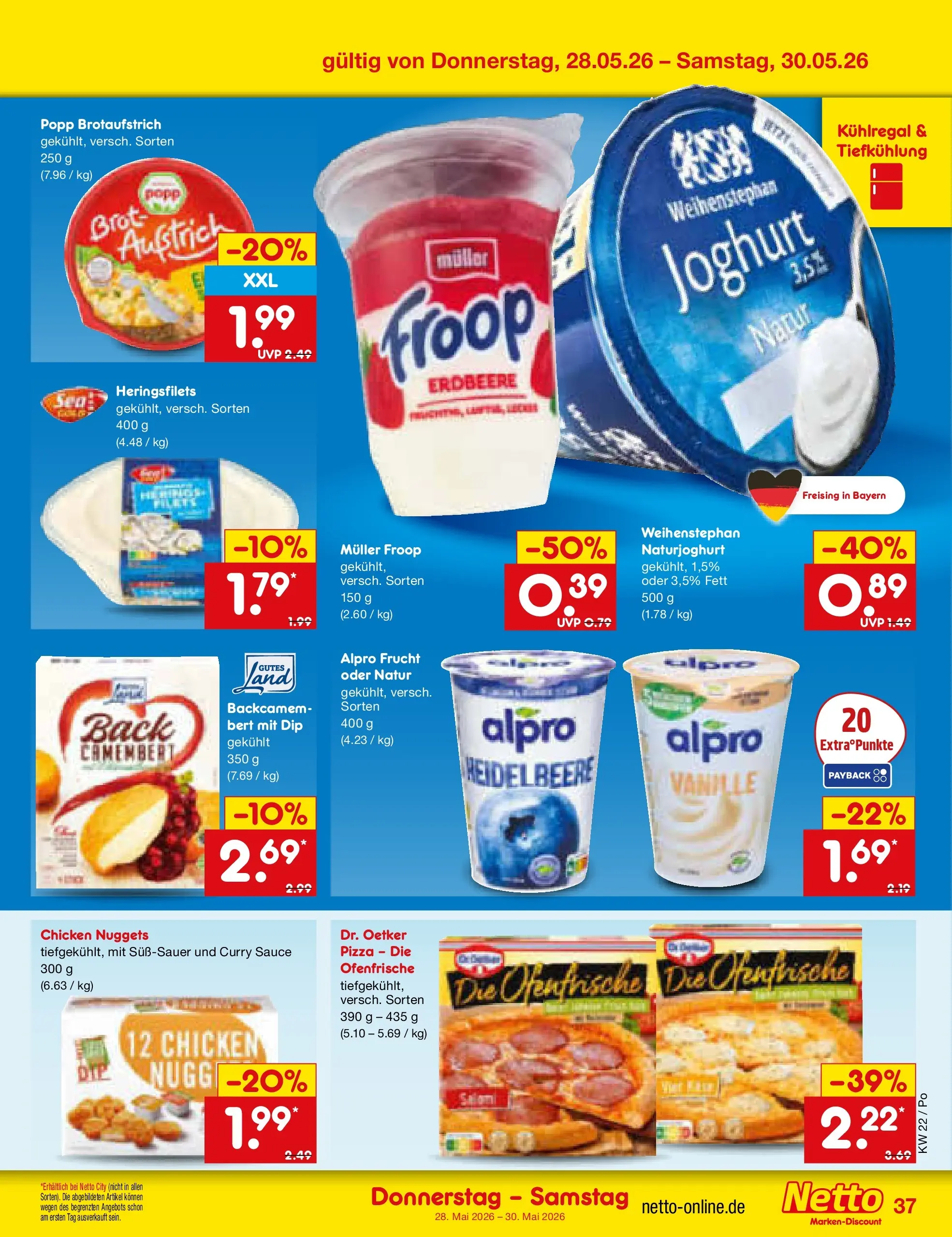 Netto Marken-Discount Prospekt Regensburg (ab 26.05.2026) » Angebote | Seite: 45 | Produkte: Froop, Joghurt, Ofenfrische, Alpro