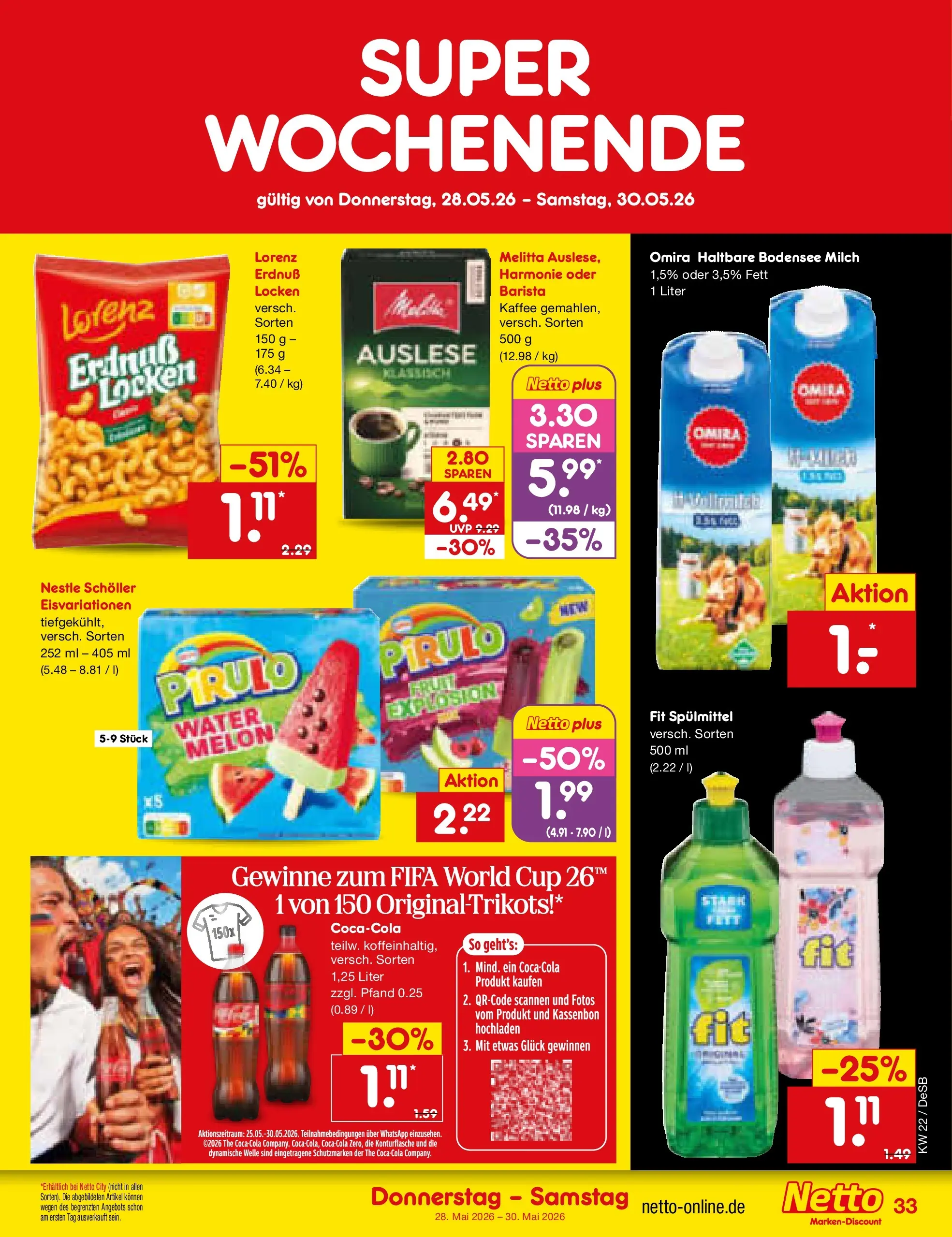 Netto Marken-Discount Prospekt Thierhaupten (ab 26.05.2026) » Angebote | Seite: 41 | Produkte: Melitta, Milch, Kaffee