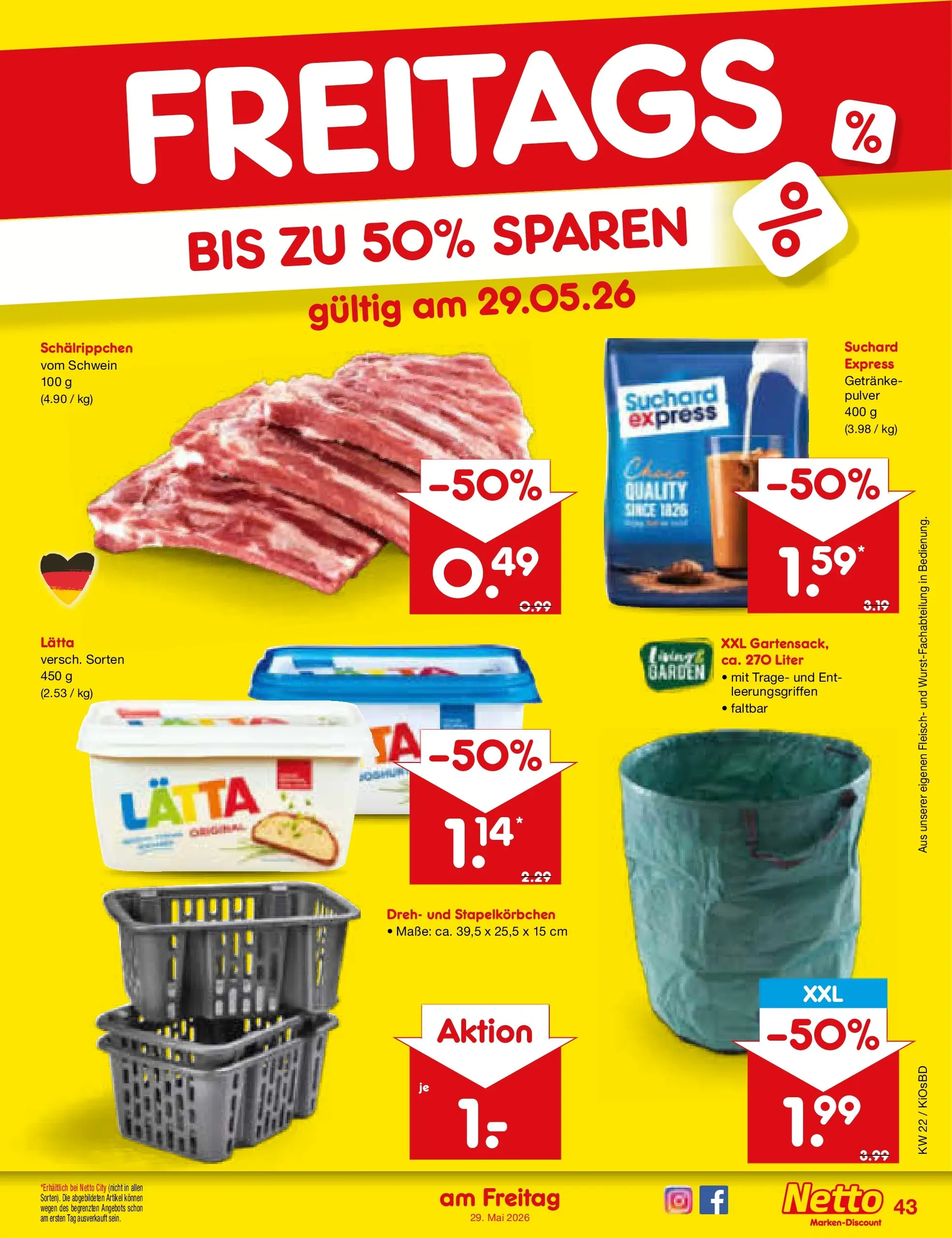 Netto Marken-Discount Prospekt Mistelbach (ab 26.05.2026) » Angebote | Seite: 51 | Produkte: Lätta, Fleisch