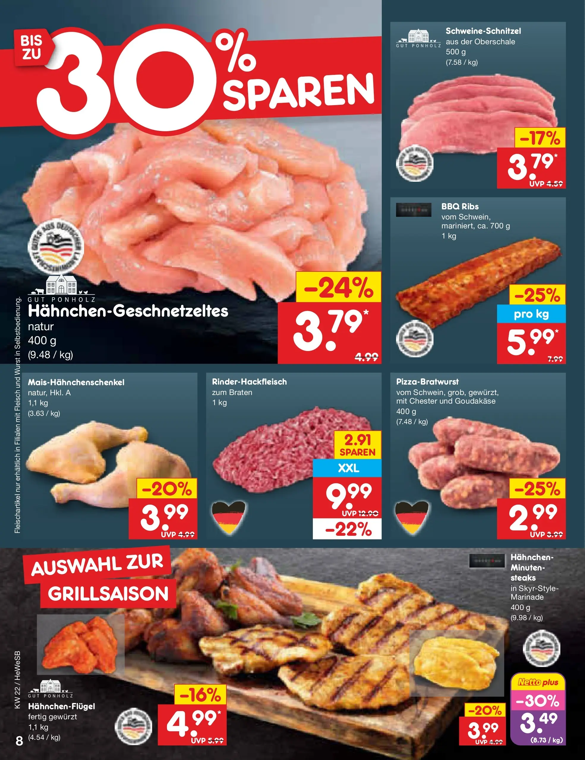 Netto Marken-Discount Prospekt Hamburg (ab 26.05.2026) » Angebote | Seite: 10 | Produkte: Hahnchen, Wurst, Fleisch