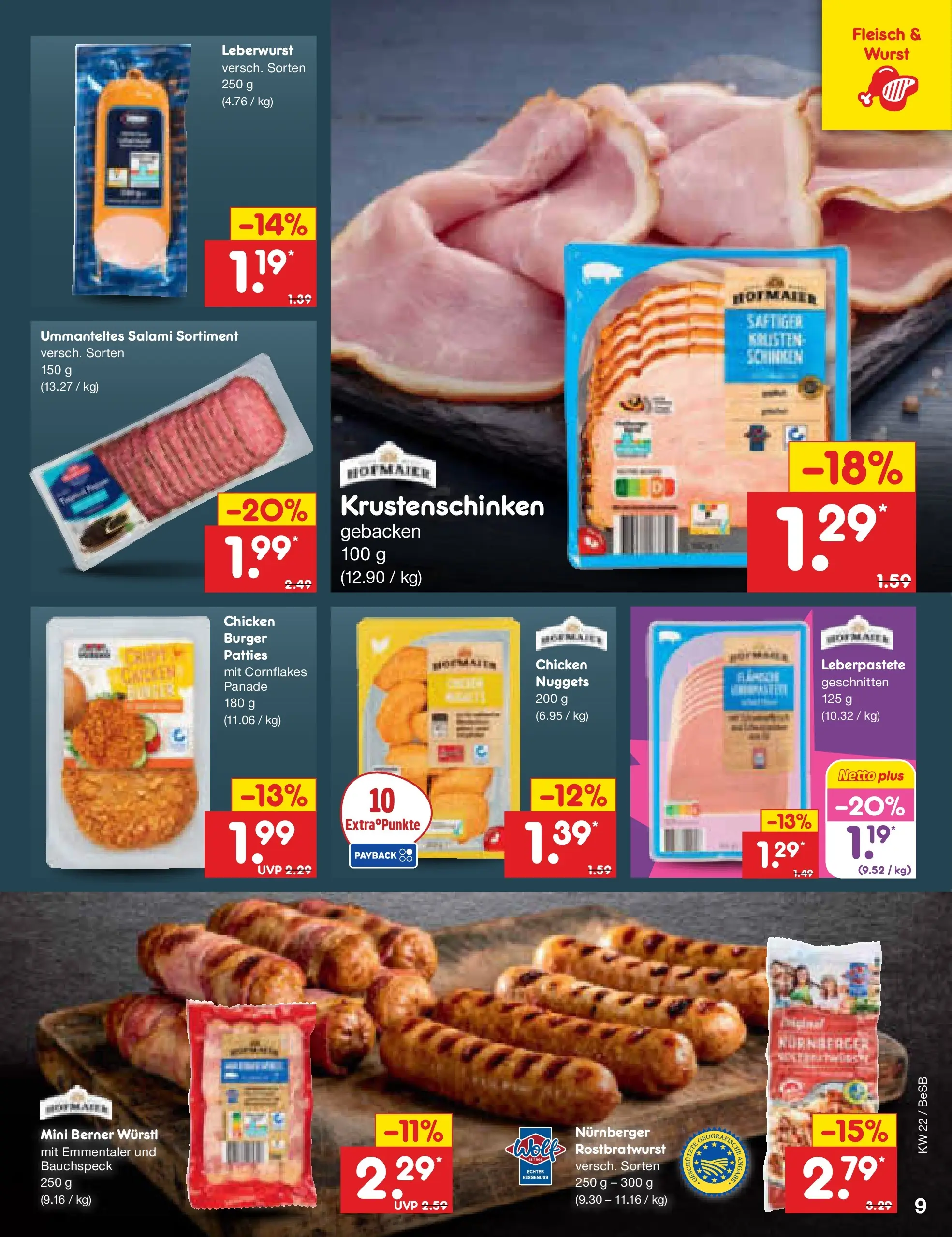 Netto Marken-Discount Prospekt Kremmen (ab 26.05.2026) » Angebote | Seite: 11 | Produkte: Würstl, Burger, Wurst, Salami