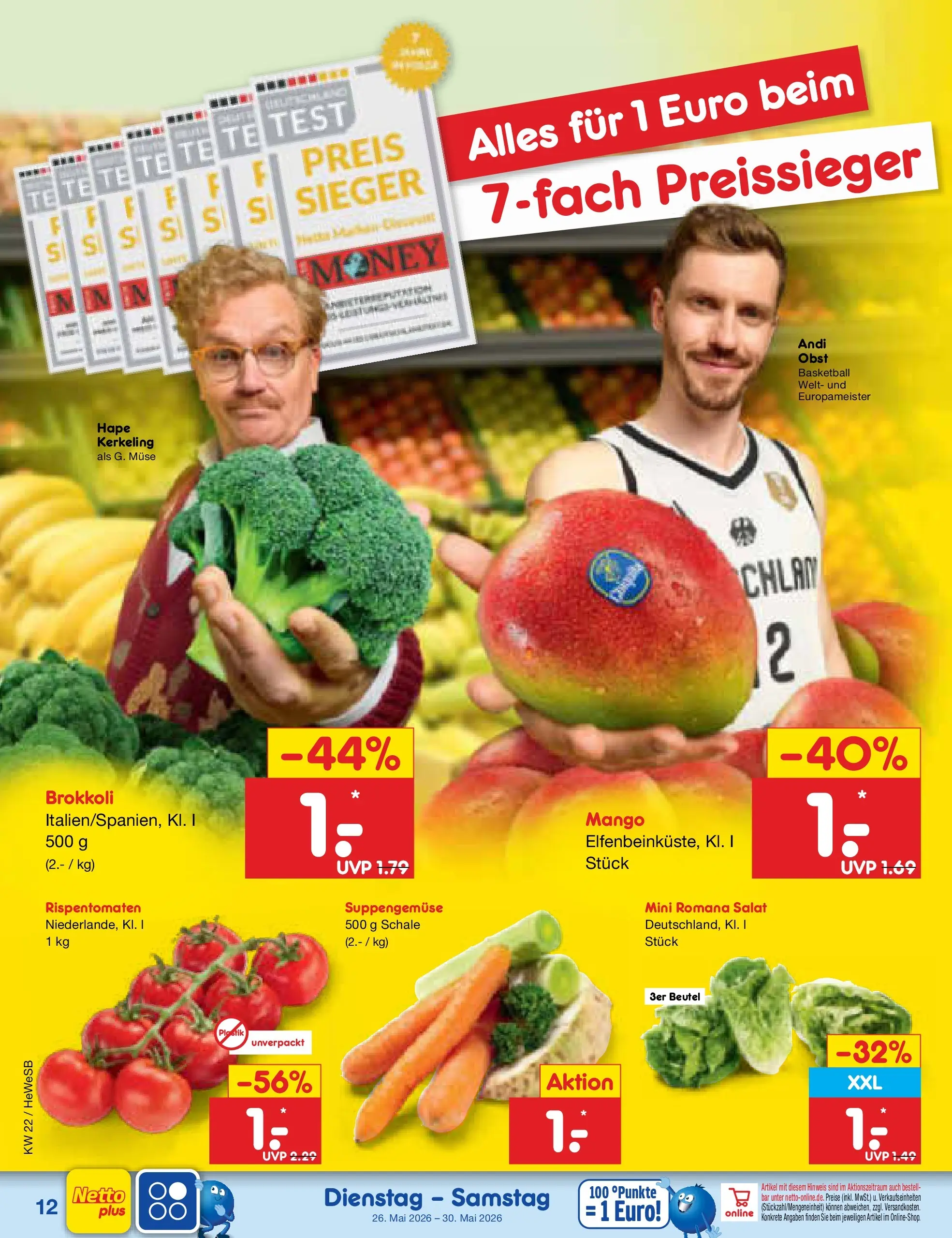 Netto Marken-Discount Prospekt Hamburg (ab 26.05.2026) » Angebote | Seite: 16 | Produkte: Brokkoli, Basketball, Mango, Salat
