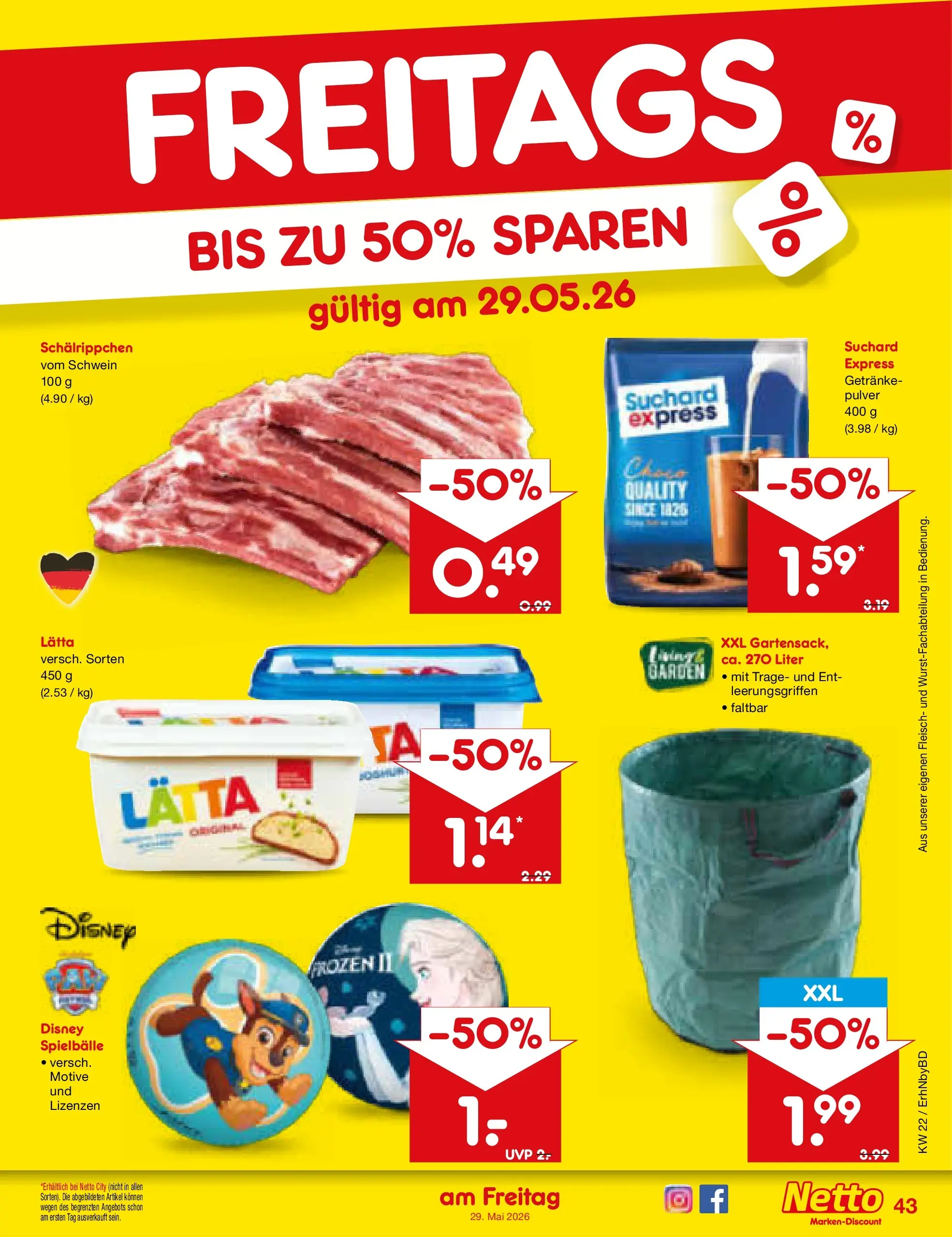 Netto Marken-Discount Prospekt Ergolding (ab 26.05.2026) » Angebote | Seite: 51 | Produkte: Lätta, Fleisch