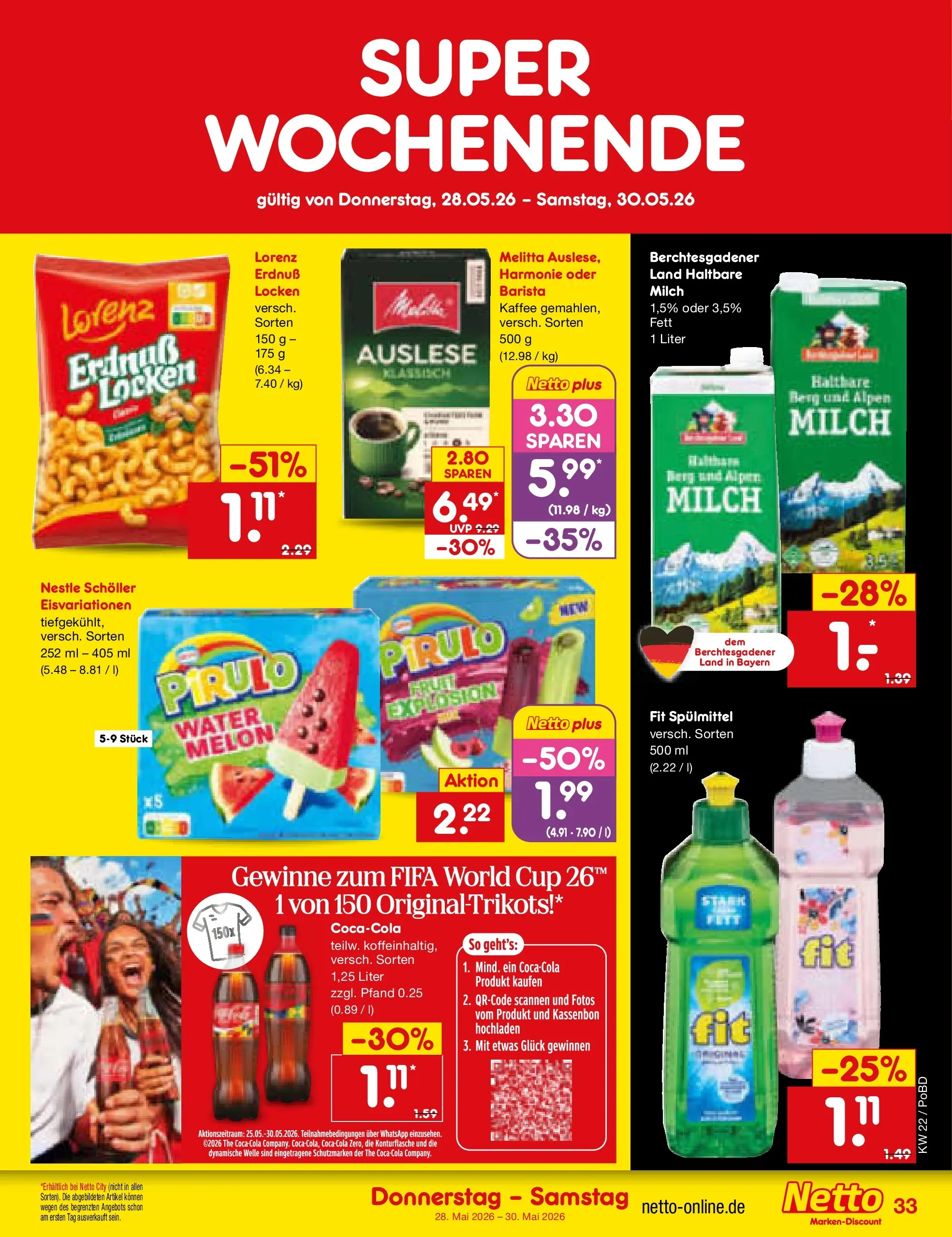 Netto Marken-Discount Prospekt Selb (ab 26.05.2026) » Angebote | Seite: 41 | Produkte: Melitta, Cola, Milch, Kaffee