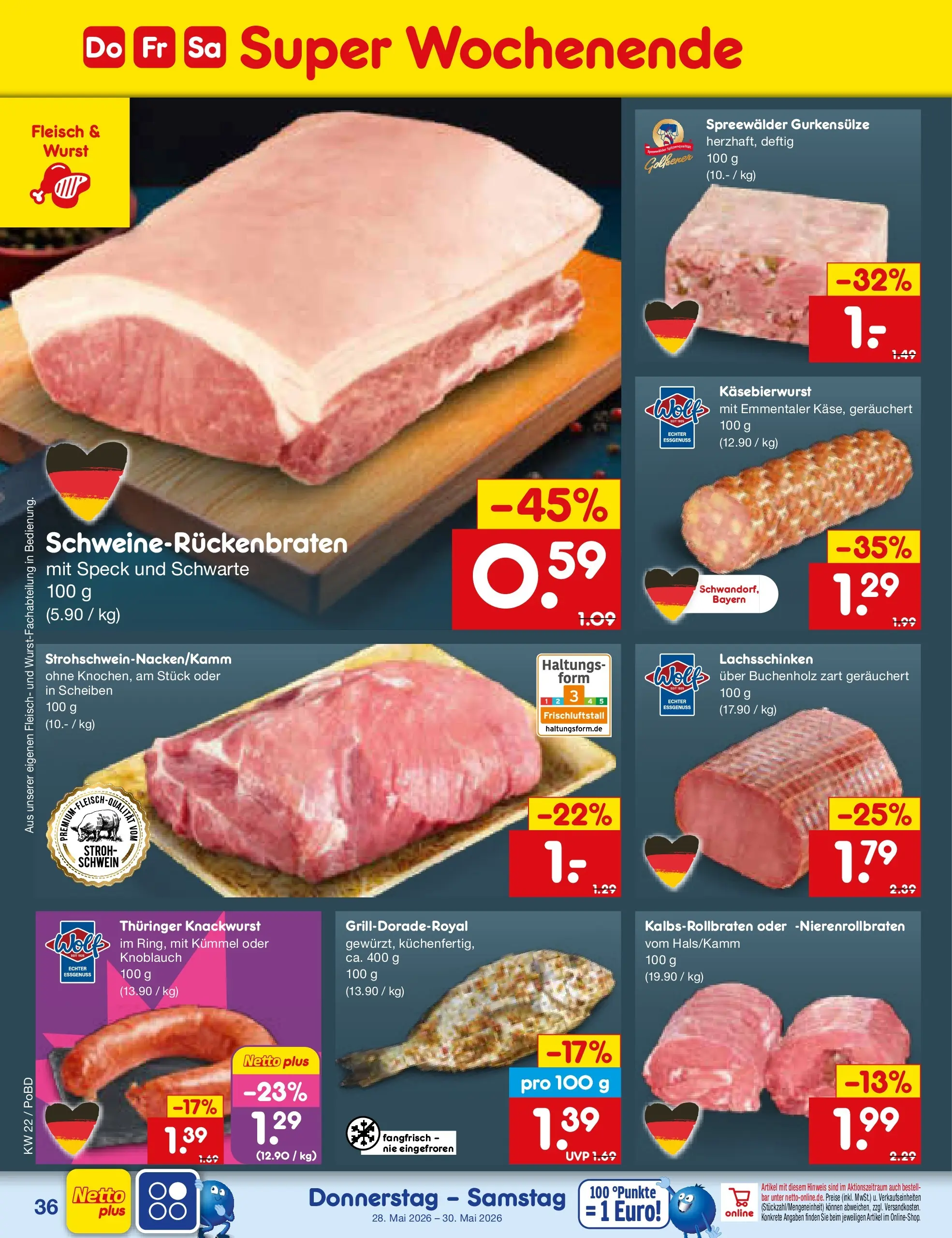 Netto Marken-Discount Prospekt Selb (ab 26.05.2026) » Angebote | Seite: 44 | Produkte: Wurst, Knoblauch, Fleisch