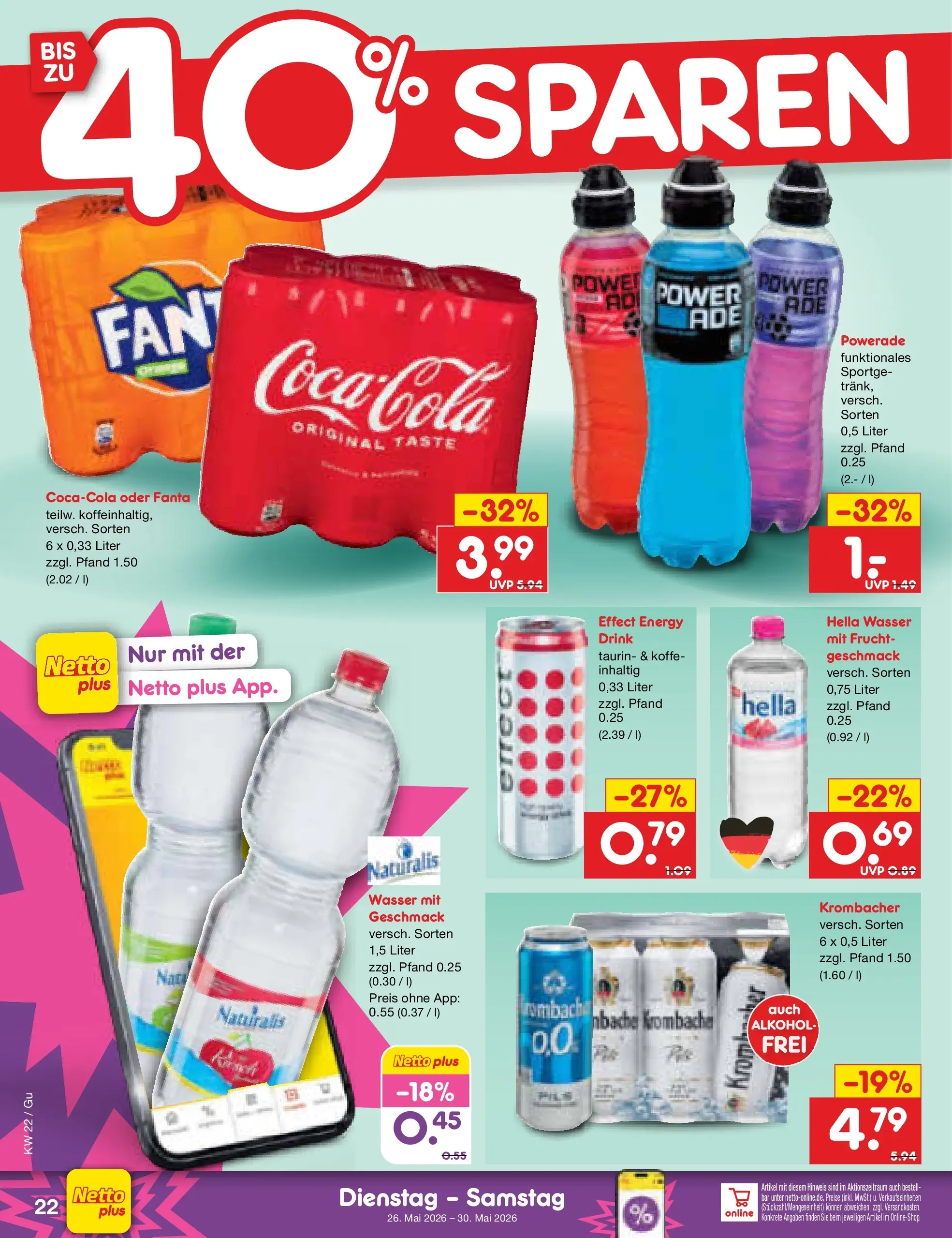 Netto Marken-Discount Prospekt Machern (ab 26.05.2026) » Angebote | Seite: 28 | Produkte: Fanta, Energy, Hella, Krombacher