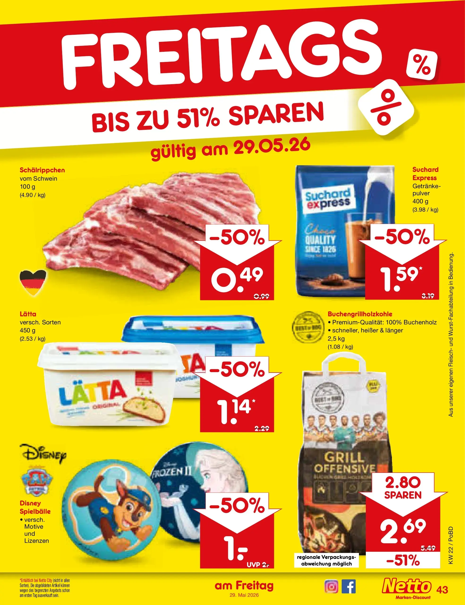 Netto Marken-Discount Prospekt Selb (ab 26.05.2026) » Angebote | Seite: 51 | Produkte: Grill, Lätta, Fleisch