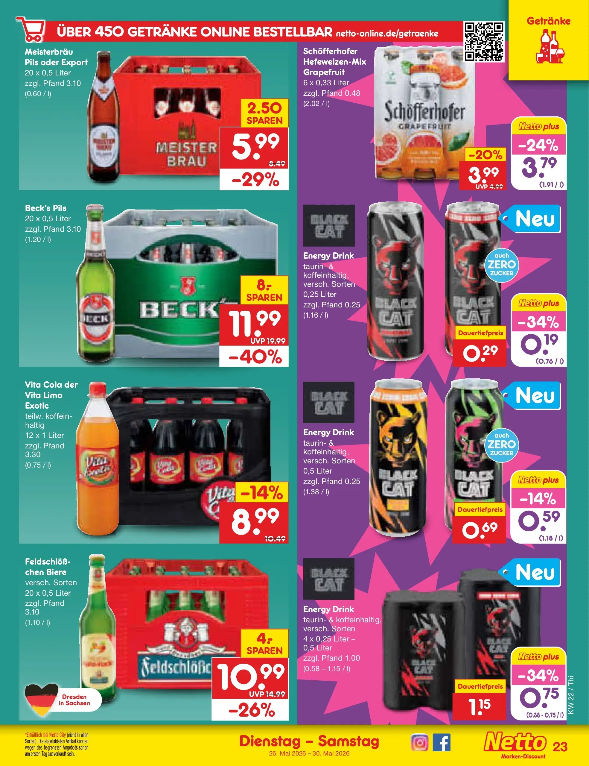Netto Marken-Discount Prospekt Thiendorf (ab 26.05.2026) » Angebote | Seite: 29 | Produkte: Cola, Pils, Zucker, Vita cola