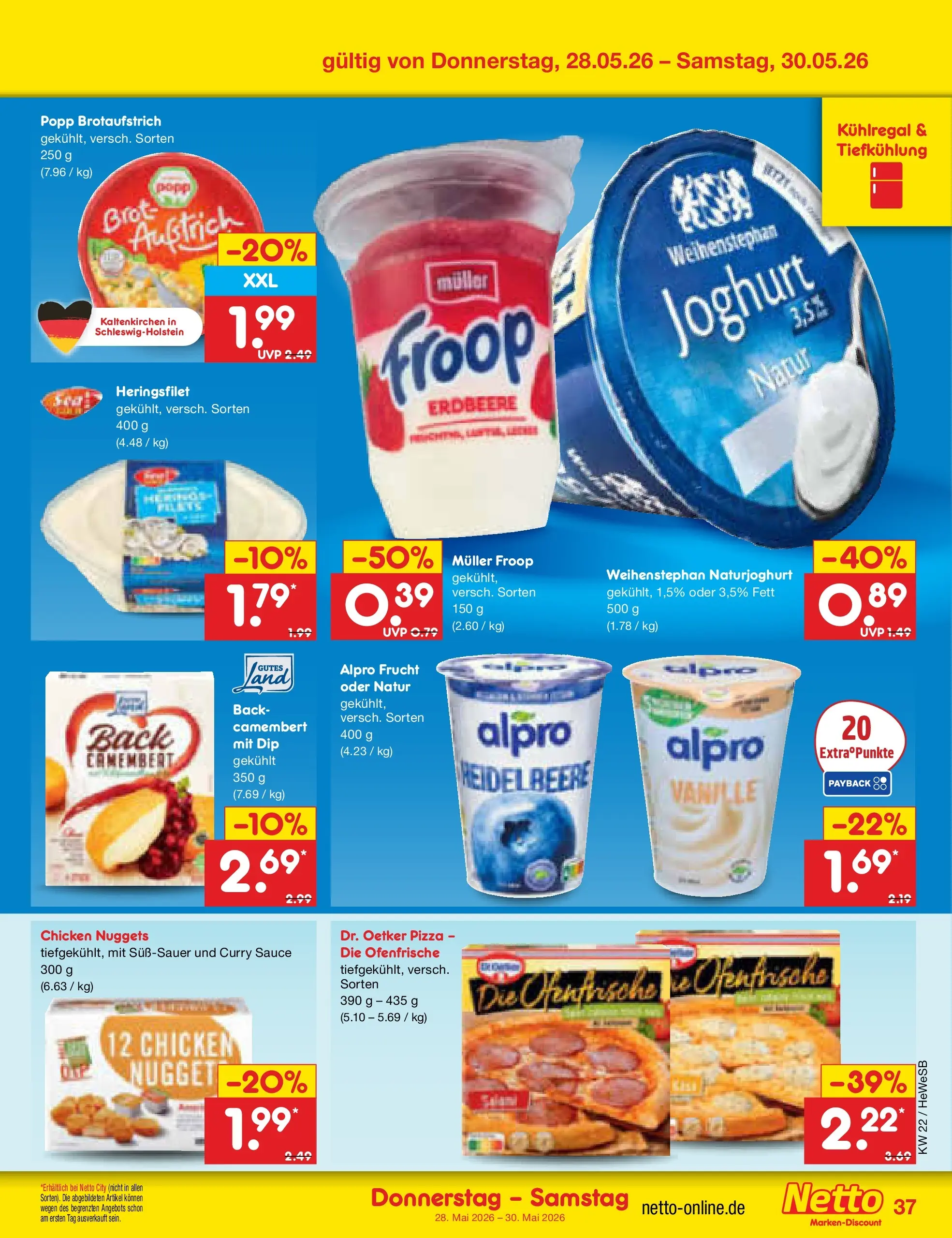 Netto Marken-Discount Prospekt Hamburg (ab 26.05.2026) » Angebote | Seite: 45 | Produkte: Froop, Ofenfrische, Alpro, Brot