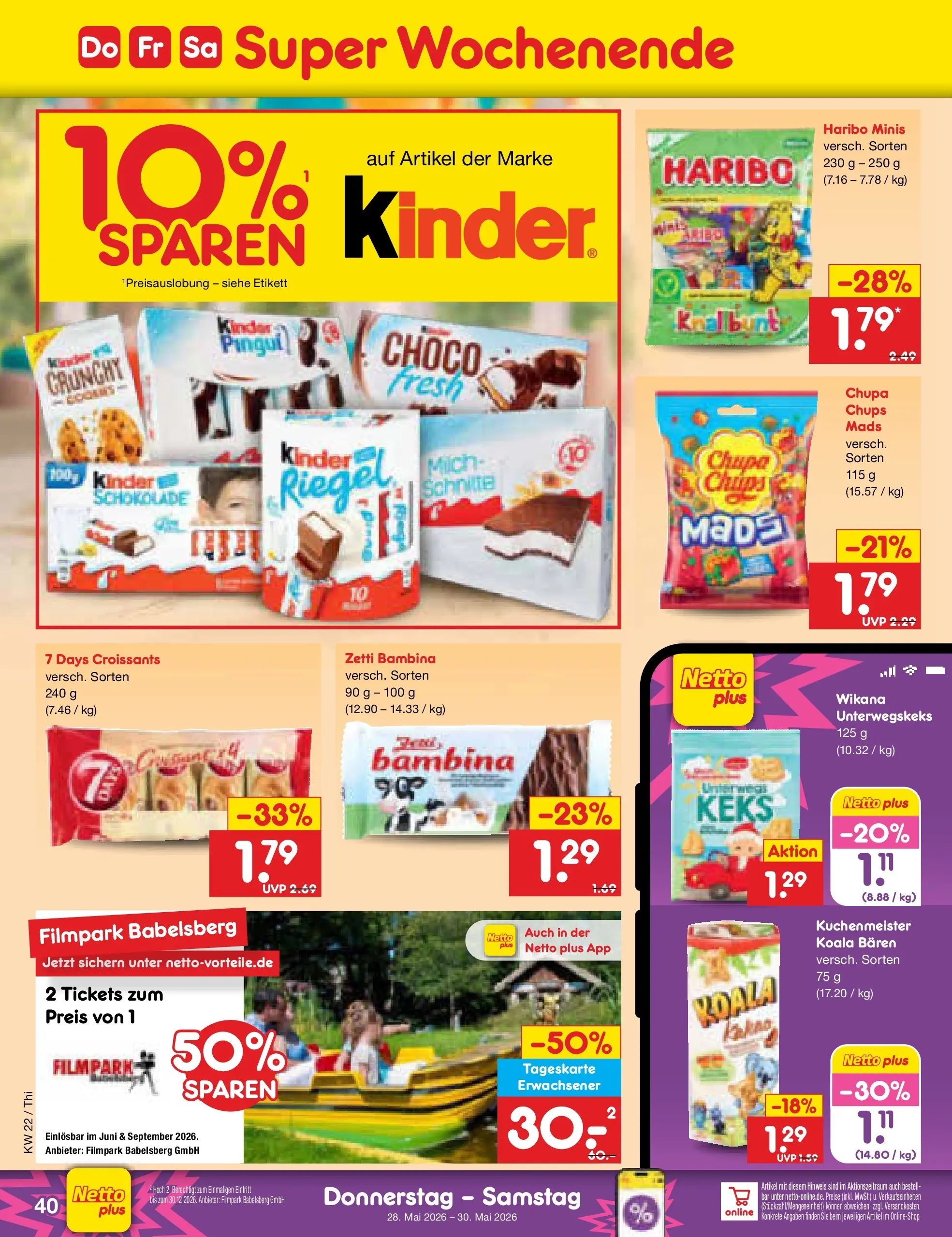 Netto Marken-Discount Prospekt Thiendorf (ab 26.05.2026) » Angebote | Seite: 48 | Produkte: Haribo, Milch, Schokolade