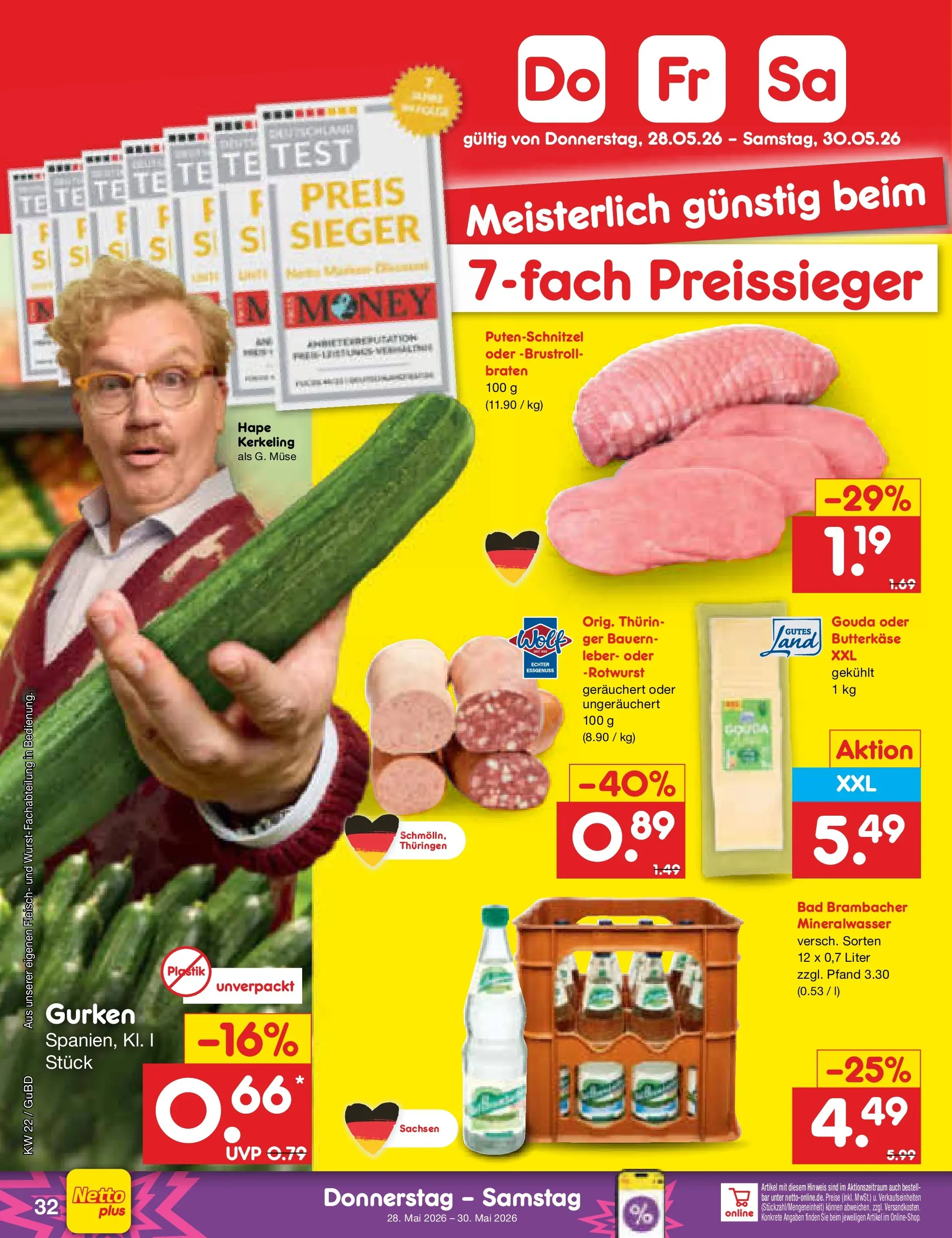 Netto Marken-Discount Prospekt Augustusburg (ab 26.05.2026) » Angebote | Seite: 40 | Produkte: Bad, Mineralwasser, Putenschnitzel, Fleisch