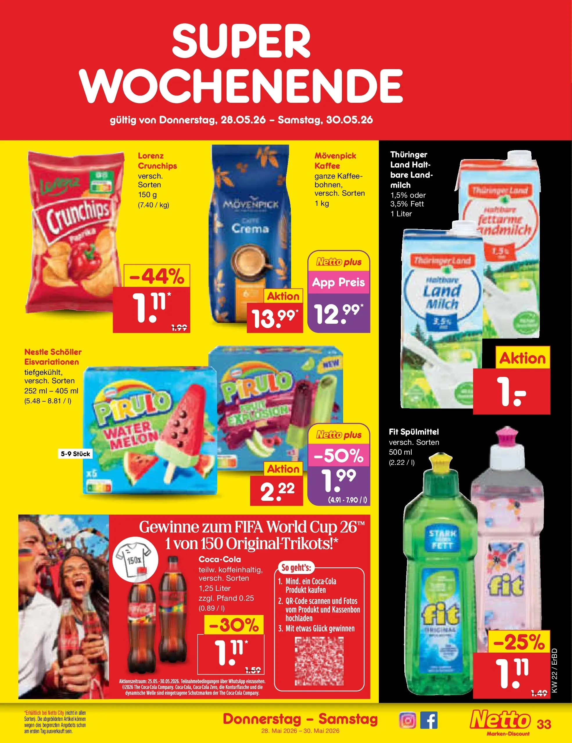 Netto Marken-Discount Prospekt Weimar (ab 26.05.2026) » Angebote | Seite: 41 | Produkte: Milch, Kaffee