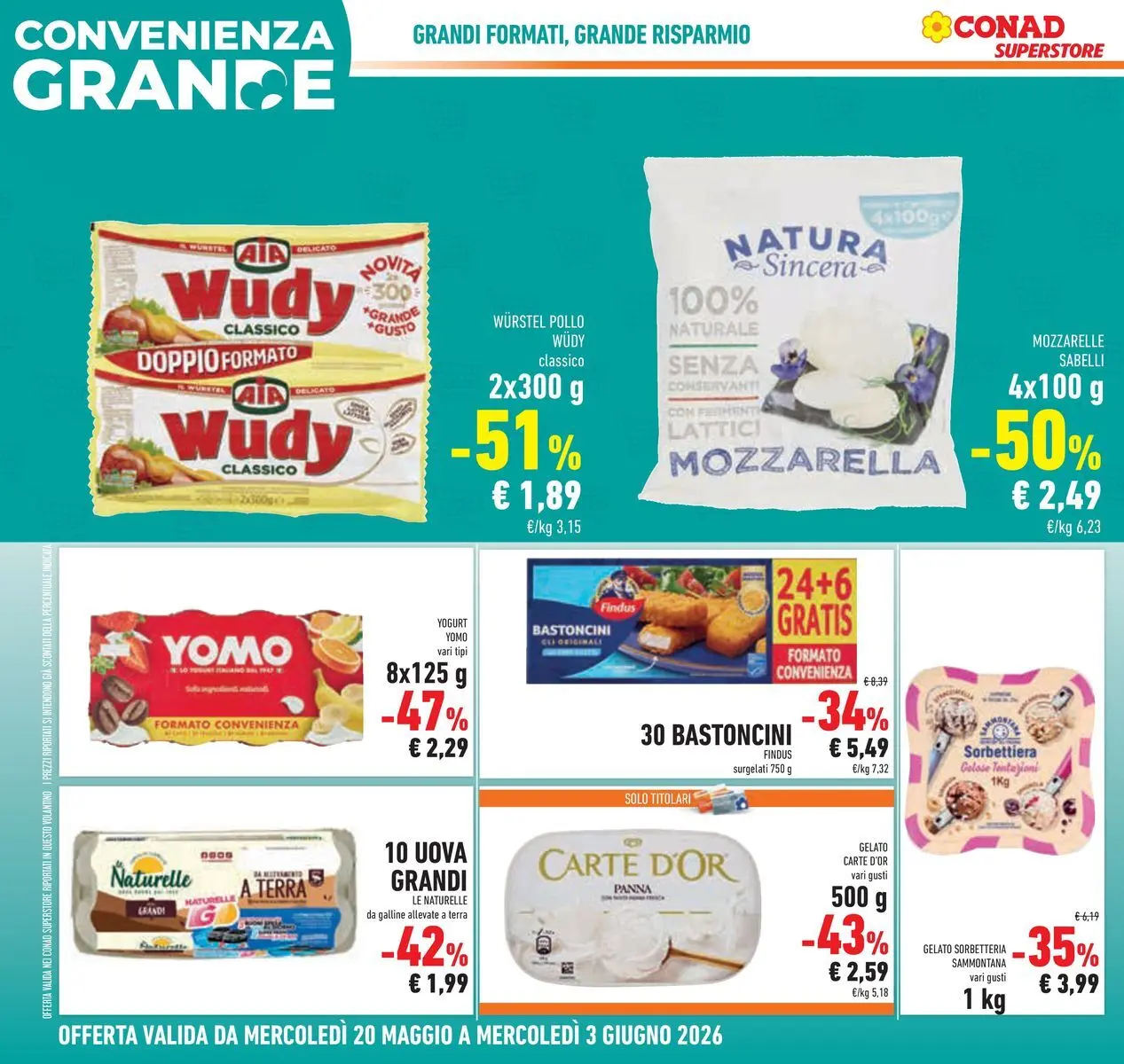 Volantino Conad dal 19/05/2026 > Anteprima | Pagina: 10 | Prodotti: Yogurt, Pollo, Panna, Mozzarella