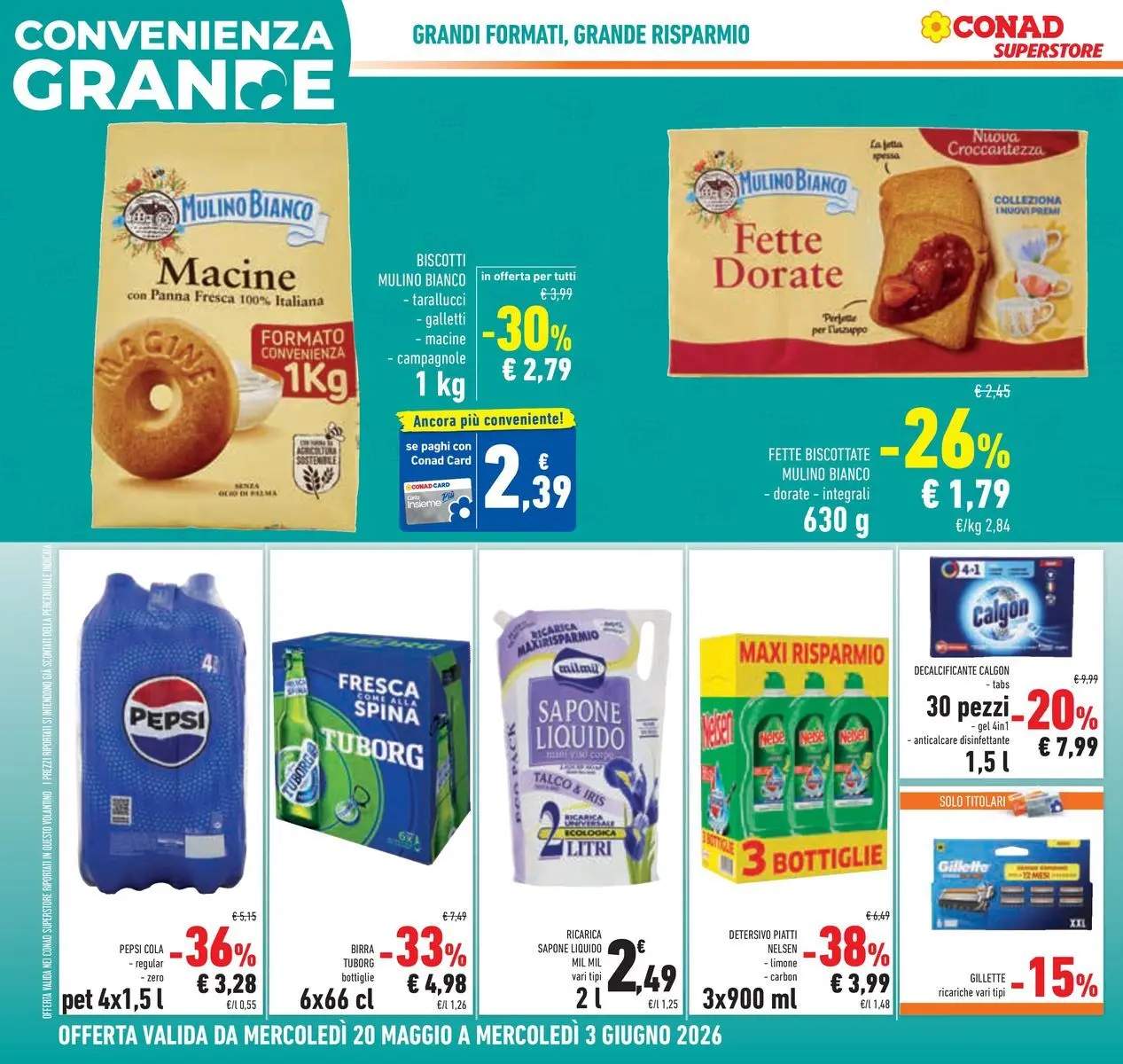 Volantino Conad dal 19/05/2026 > Anteprima | Pagina: 12 | Prodotti: Panna, Biscotti, Limone, Olio