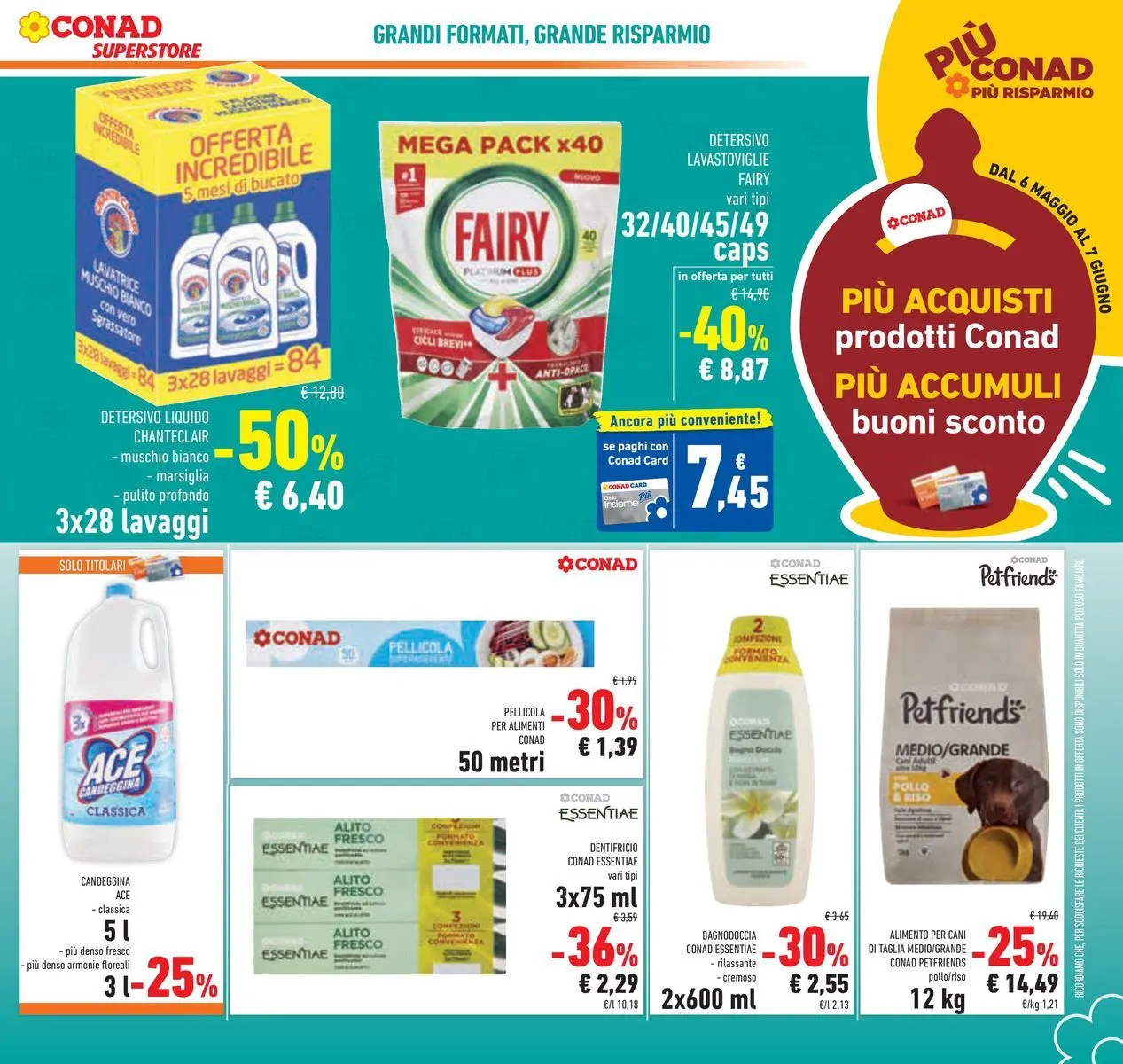 Volantino Conad dal 19/05/2026 > Anteprima | Pagina: 13 | Prodotti: Dentifricio, Riso, Lavatrice, Pellicola