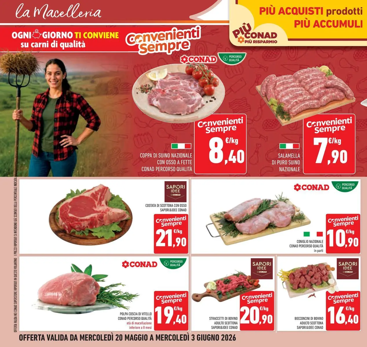 Volantino Conad dal 19/05/2026 > Anteprima | Pagina: 14 | Prodotti: Bovino, Salamella, Suino, Vitello