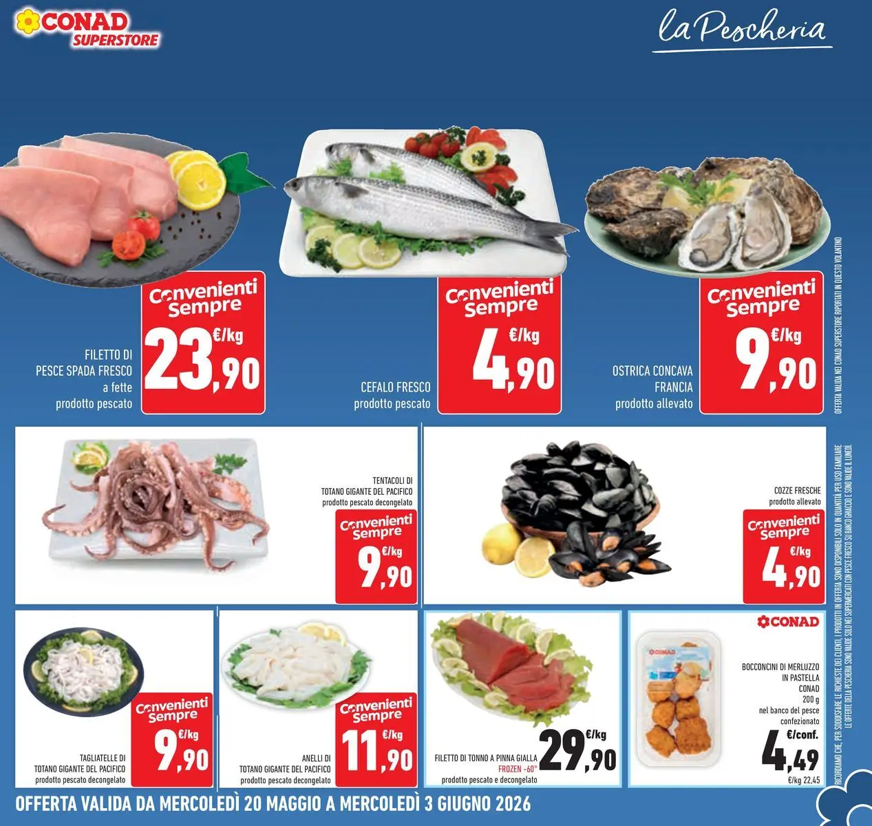 Volantino Conad dal 19/05/2026 > Anteprima | Pagina: 17 | Prodotti: Tagliatelle, Cozze, Tonno, Pesce spada