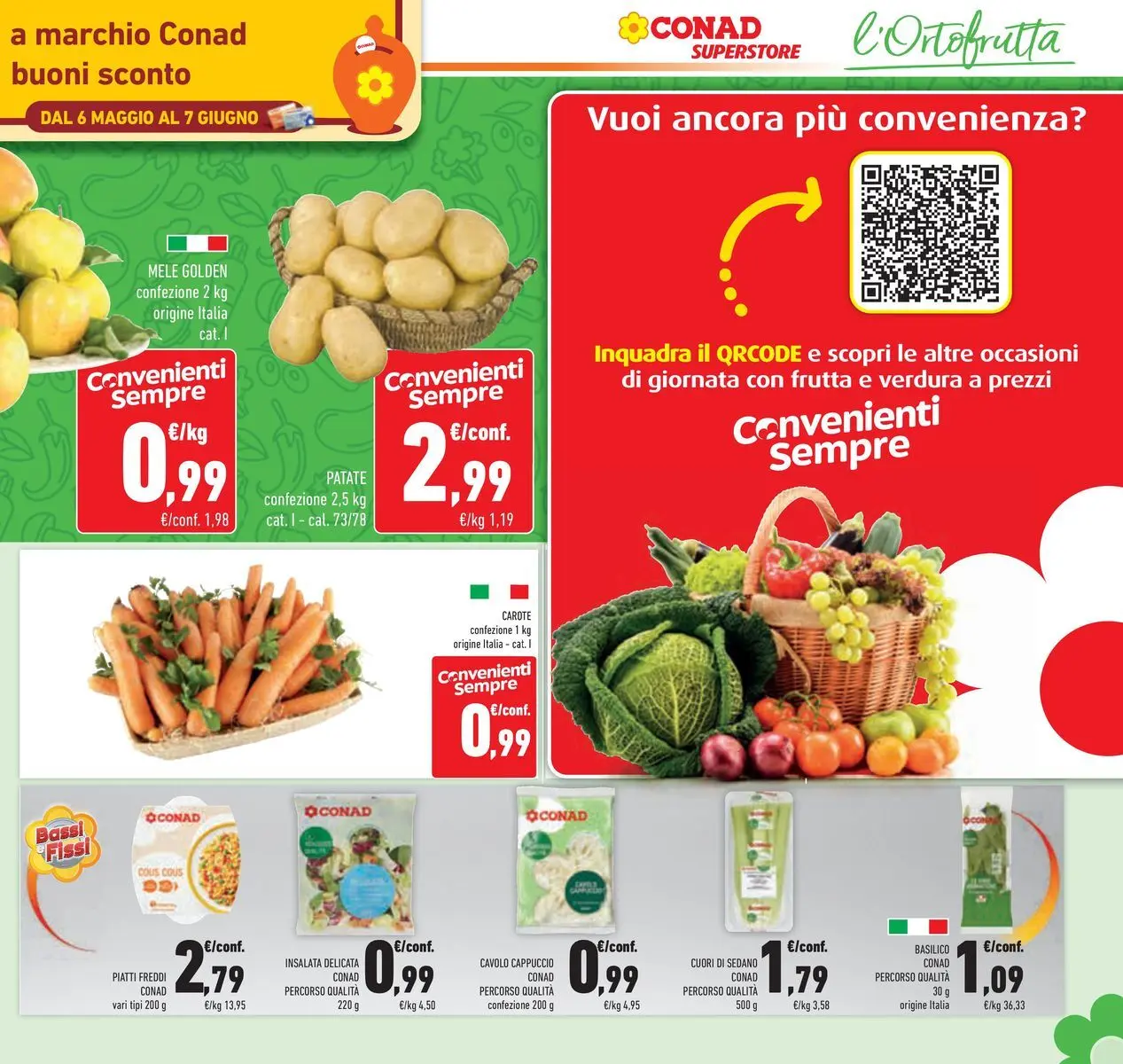Volantino Conad dal 19/05/2026 > Anteprima | Pagina: 19 | Prodotti: Patate, Frutta, Cous cous, Cappuccio