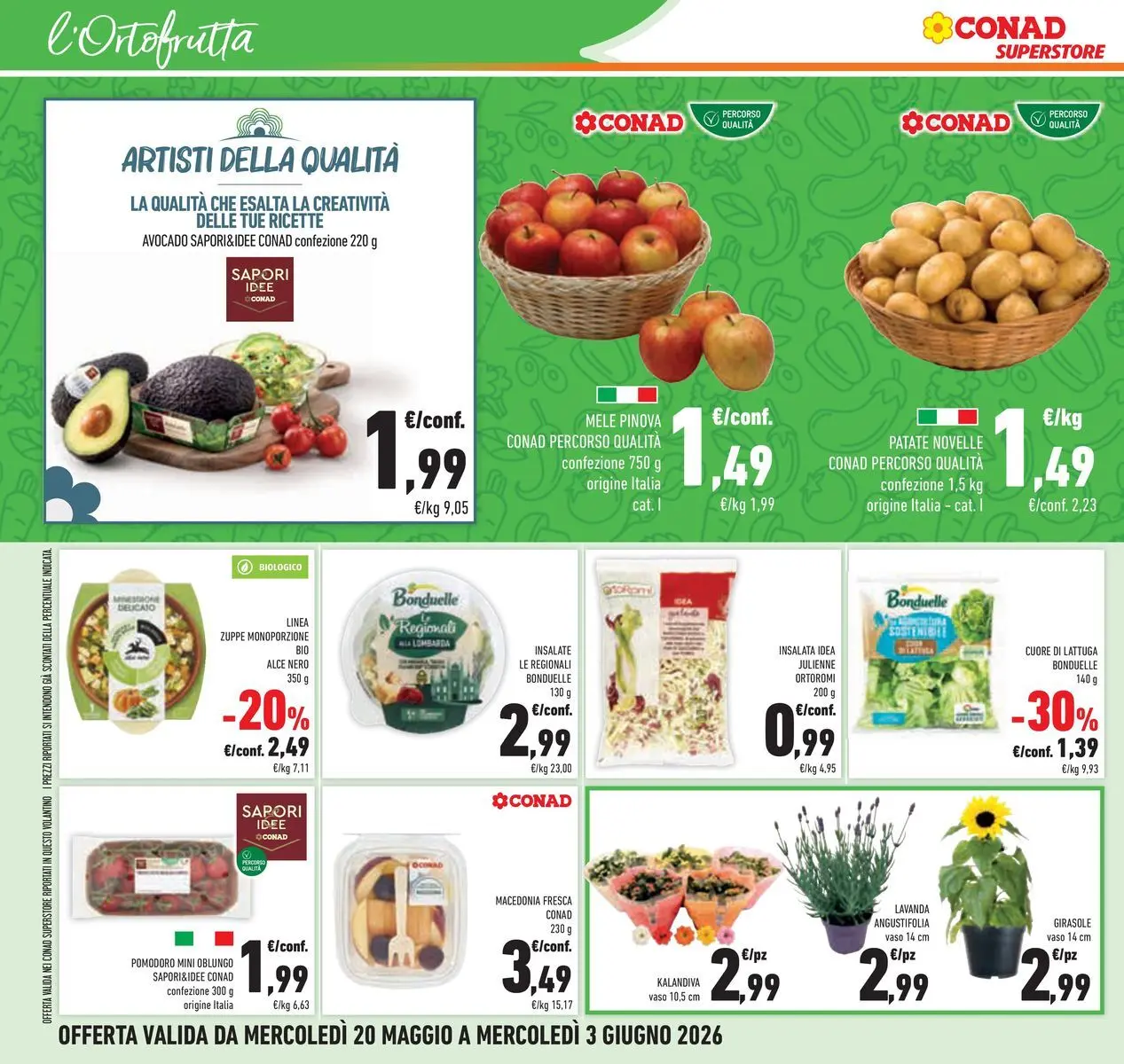 Volantino Conad dal 19/05/2026 > Anteprima | Pagina: 20 | Prodotti: Mele, Insalata, Pomodoro, Lattuga