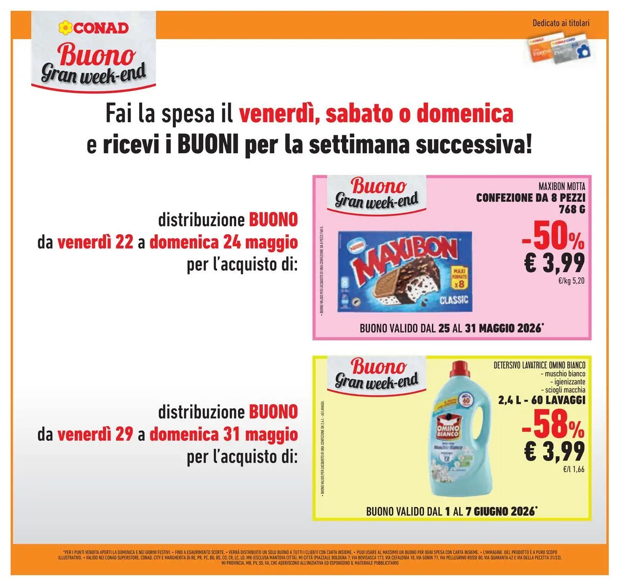 Volantino Conad dal 19/05/2026 > Anteprima | Pagina: 25 | Prodotti: Lavatrice