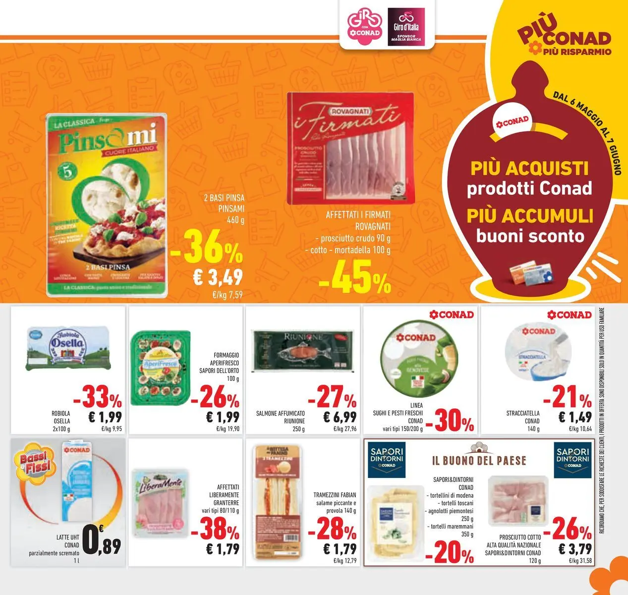 Volantino Conad dal 19/05/2026 > Anteprima | Pagina: 27 | Prodotti: Prosciutto Cotto, Salmone, Provola, Robiola