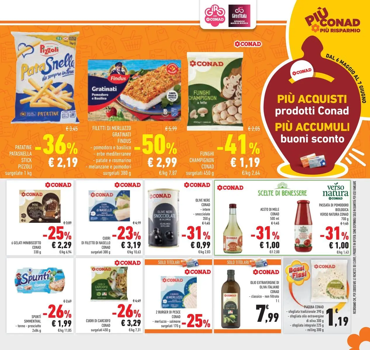 Volantino Conad dal 19/05/2026 > Anteprima | Pagina: 29 | Prodotti: Pesce, Aceto di mele, Olio, Nasello