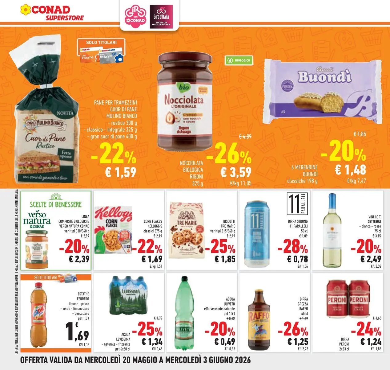 Volantino Conad dal 19/05/2026 > Anteprima | Pagina: 32 | Prodotti: Pane, Biscotti, Limone, Pesca