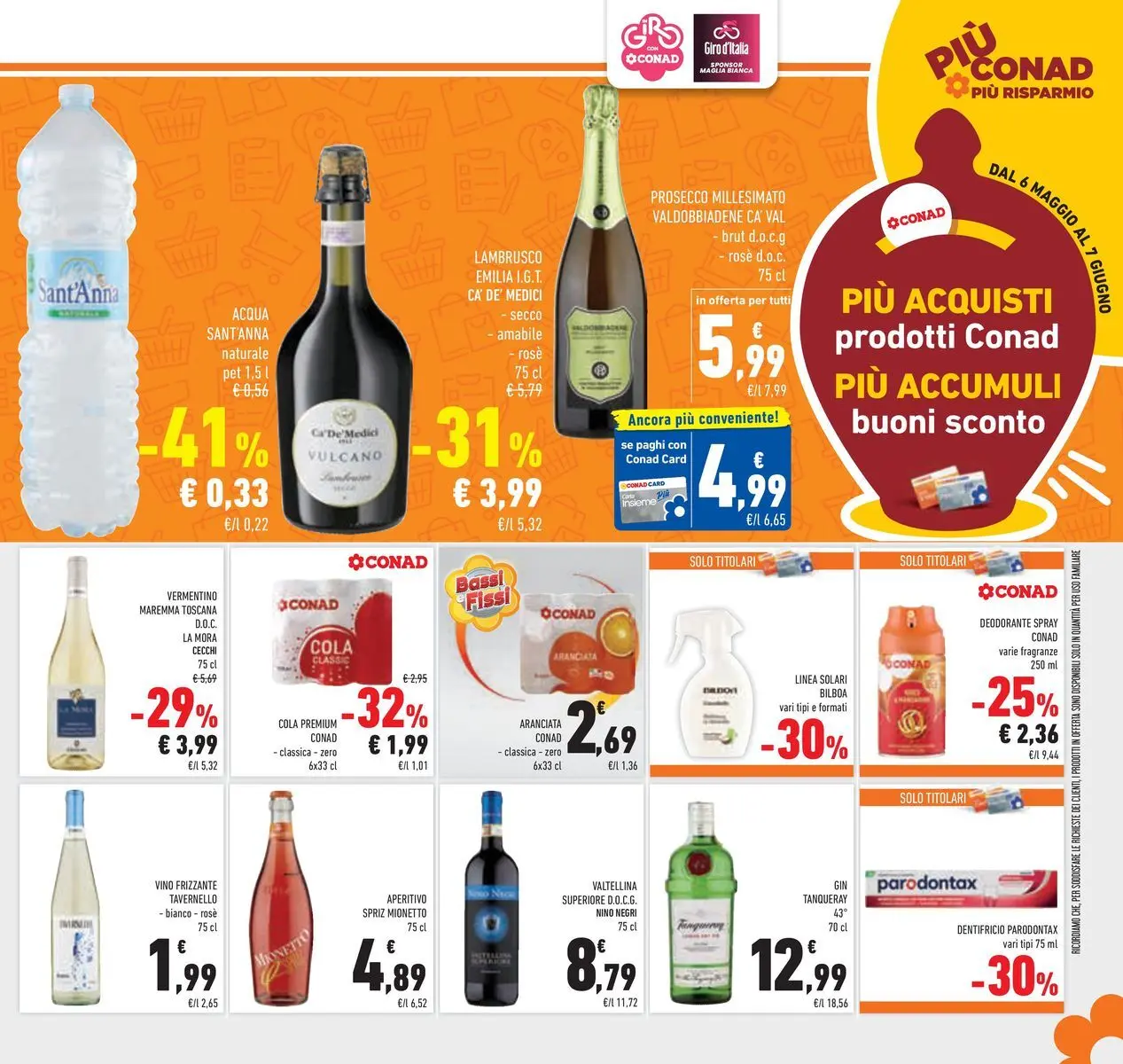 Volantino Conad dal 19/05/2026 > Anteprima | Pagina: 33 | Prodotti: Deodorante, Dentifricio, Gin, Vino