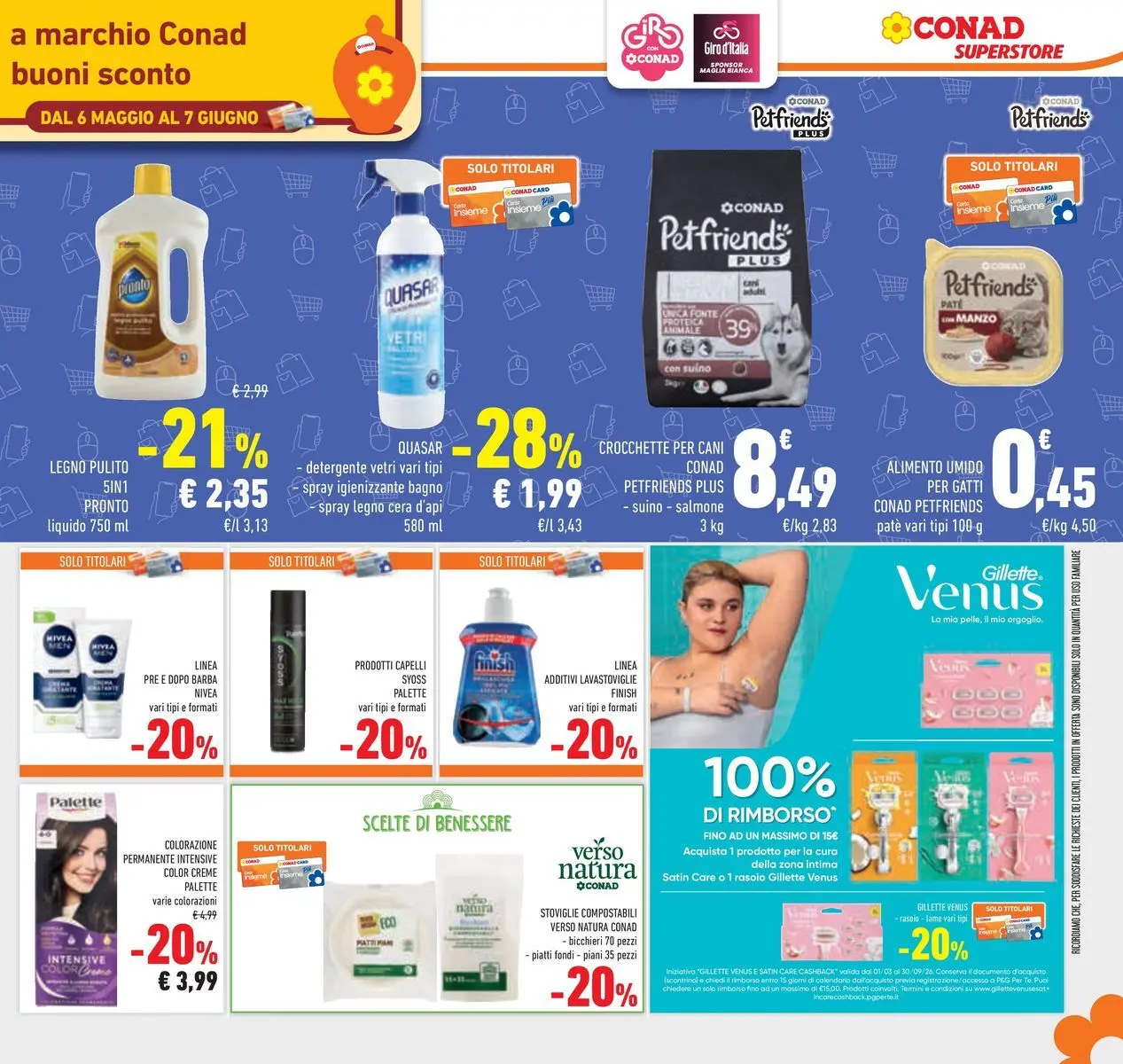 Volantino Conad dal 19/05/2026 > Anteprima | Pagina: 43 | Prodotti: Detergente, Tè, Crocchette, Bagno