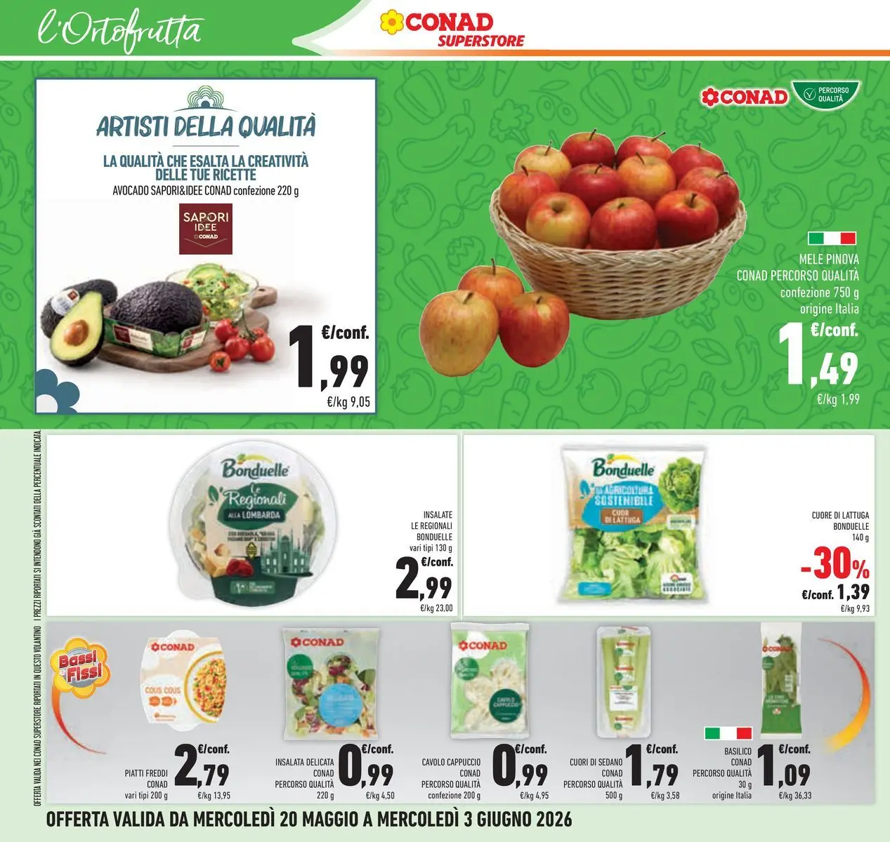 Volantino Conad dal 19/05/2026 > Anteprima | Pagina: 14 | Prodotti: Mele, Cavolo, Cous cous, Lattuga