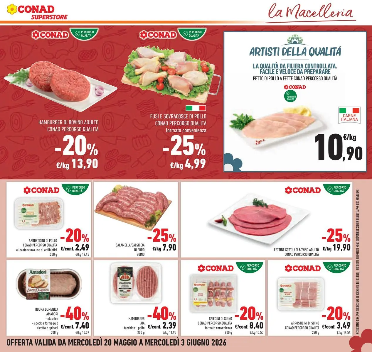 Volantino Conad dal 19/05/2026 > Anteprima | Pagina: 19 | Prodotti: Petto di Pollo, Pollo, Suino, Hamburger