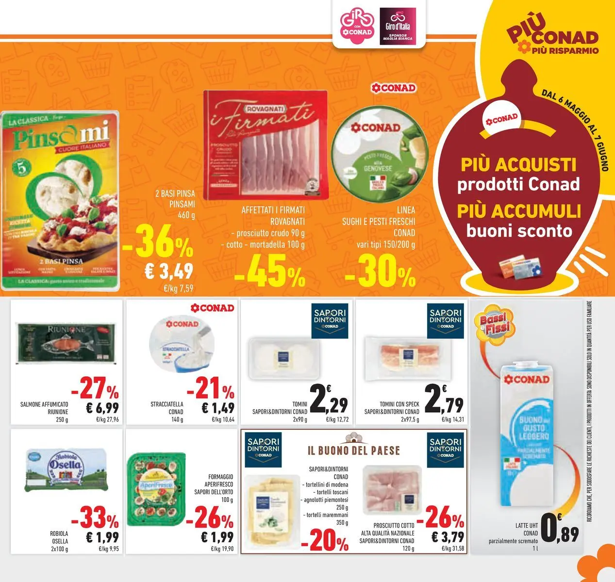 Volantino Conad dal 19/05/2026 > Anteprima | Pagina: 21 | Prodotti: Prosciutto Crudo, Latte, Robiola, Stracciatella