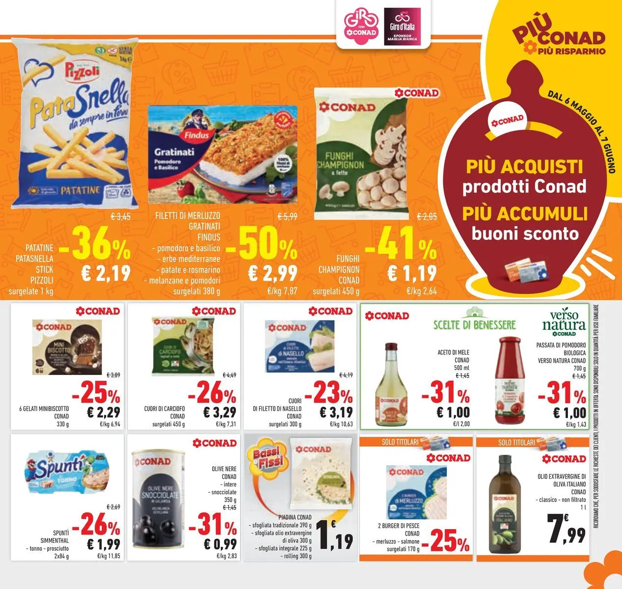 Volantino Conad dal 19/05/2026 > Anteprima | Pagina: 23 | Prodotti: Rosmarino, Aceto di mele, Funghi, Nasello
