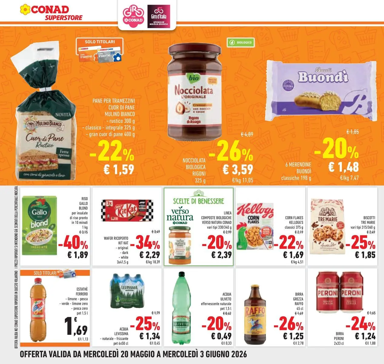 Volantino Conad dal 19/05/2026 > Anteprima | Pagina: 26 | Prodotti: Birra, Limone, Pesca, Nocciole