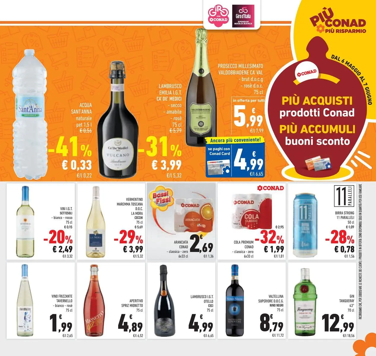 Volantino Conad dal 19/05/2026 > Anteprima | Pagina: 27 | Prodotti: Gin, Prosecco, Acqua, Aperitivo