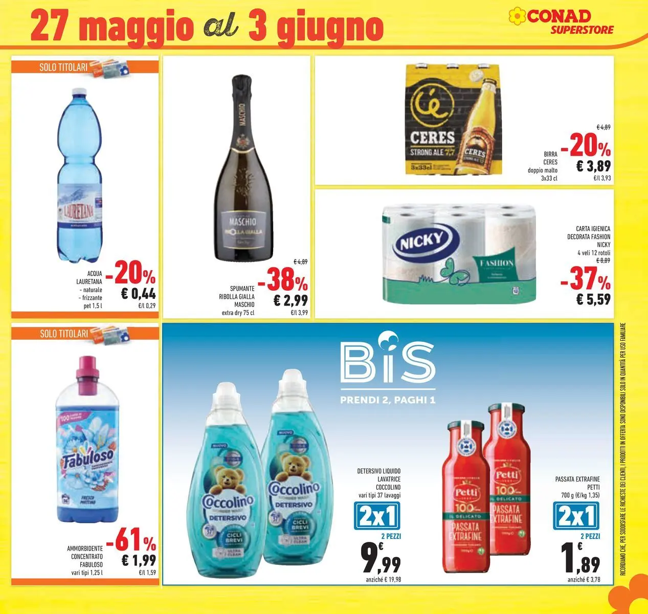 Volantino Conad dal 19/05/2026 > Anteprima | Pagina: 47 | Prodotti: Carta igienica, Ammorbidente, Lavatrice, Spumante