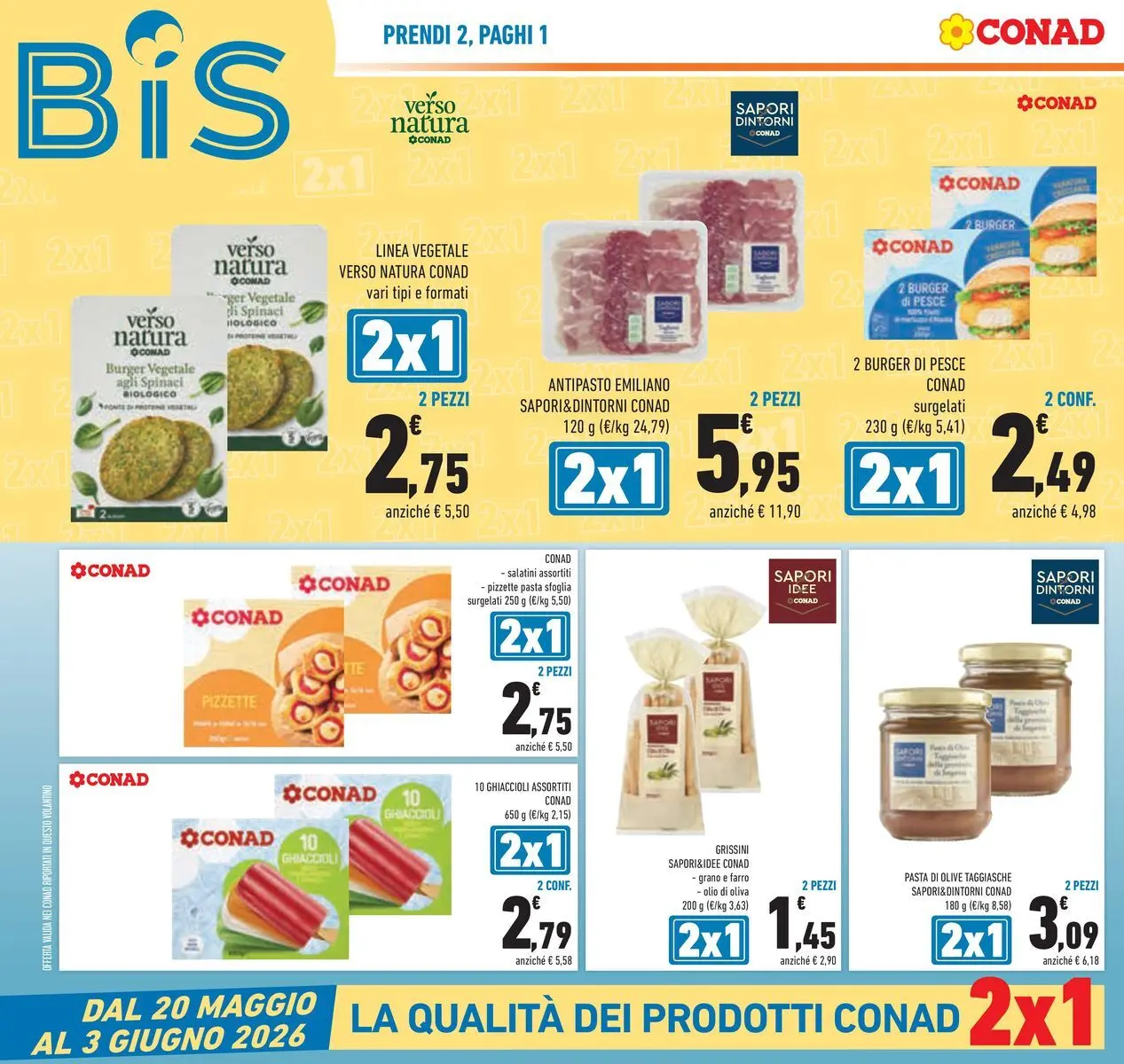 Volantino Conad dal 19/05/2026 > Anteprima | Pagina: 8 | Prodotti: Salatini, Olio, Olive, Farro