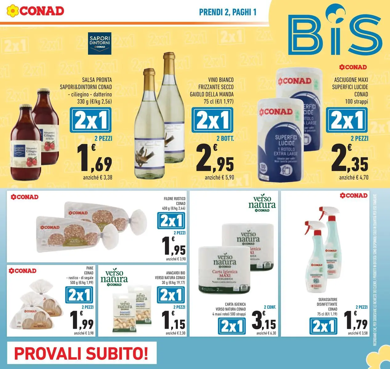 Volantino Conad dal 19/05/2026 > Anteprima | Pagina: 9 | Prodotti: Pane, Sgrassatore, Vino, Anacardi