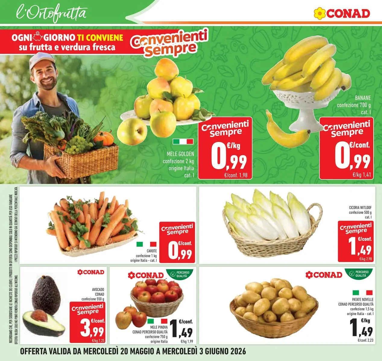 Volantino Conad dal 19/05/2026 > Anteprima | Pagina: 10 | Prodotti: Mele, Banane, Avocado, Frutta