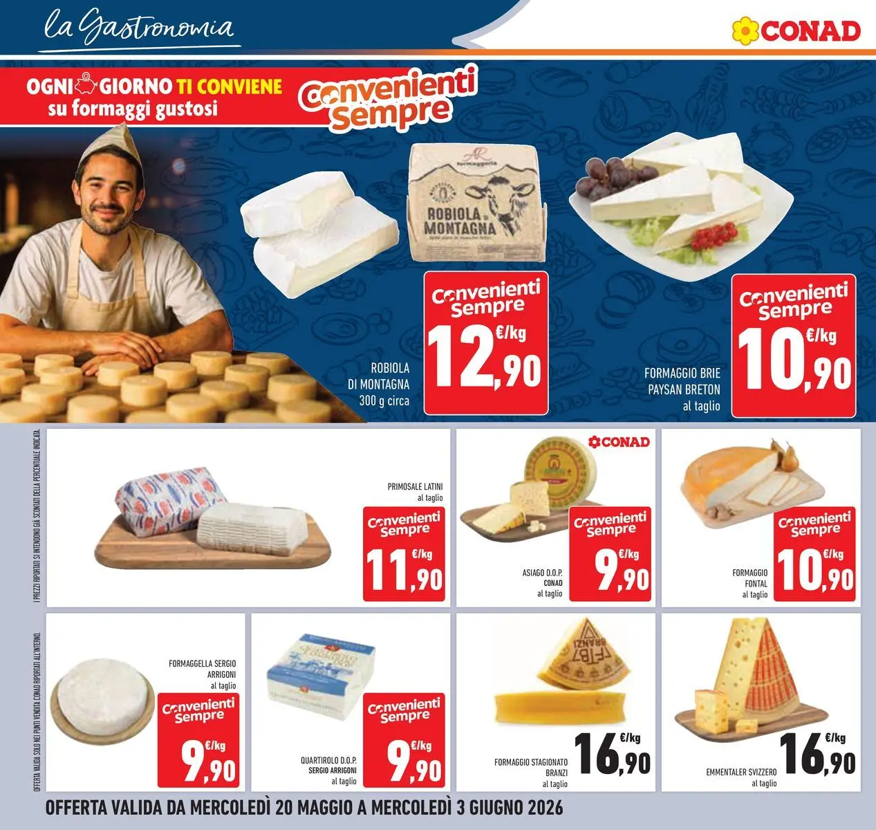 Volantino Conad dal 19/05/2026 > Anteprima | Pagina: 12 | Prodotti: Formaggio, Robiola, Emmental