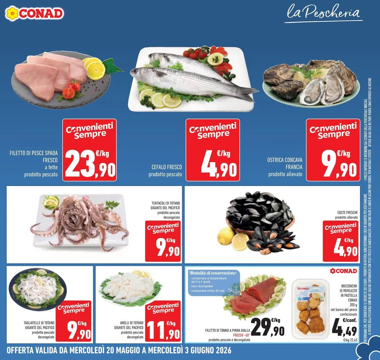 Volantino Conad dal 19/05/2026 > Anteprima | Pagina: 17 | Prodotti: Tagliatelle, Merluzzo, Tonno, Totano