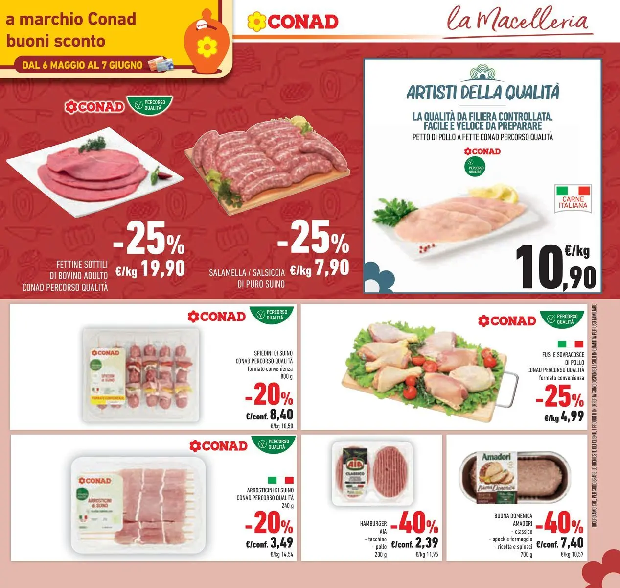 Volantino Conad dal 19/05/2026 > Anteprima | Pagina: 19 | Prodotti: Salamella, Pollo, Salsiccia, Spiedini