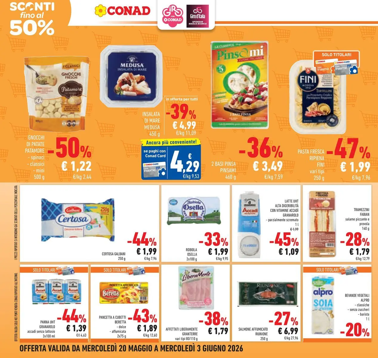 Volantino Conad dal 19/05/2026 > Anteprima | Pagina: 20 | Prodotti: Salame, Pancetta, Insalata, Provola