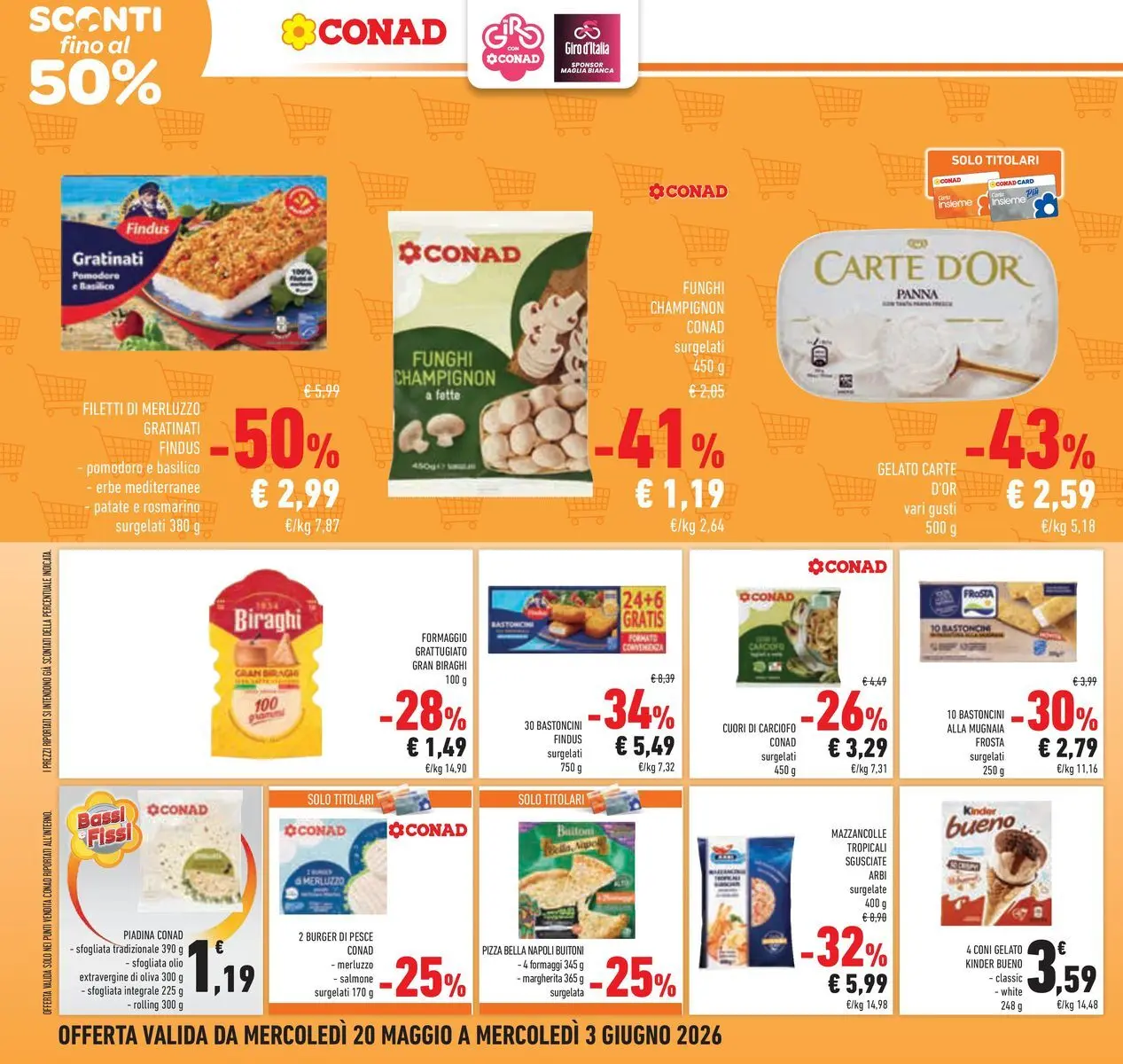 Volantino Conad dal 19/05/2026 > Anteprima | Pagina: 22 | Prodotti: Rosmarino, Pizza, Salmone, Pesce