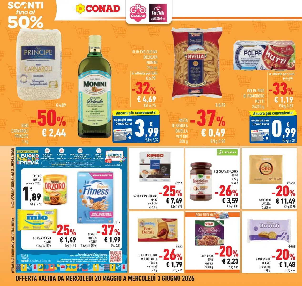 Volantino Conad dal 19/05/2026 > Anteprima | Pagina: 24 | Prodotti: Riso Carnaroli, Cereali, Olive, Pasta