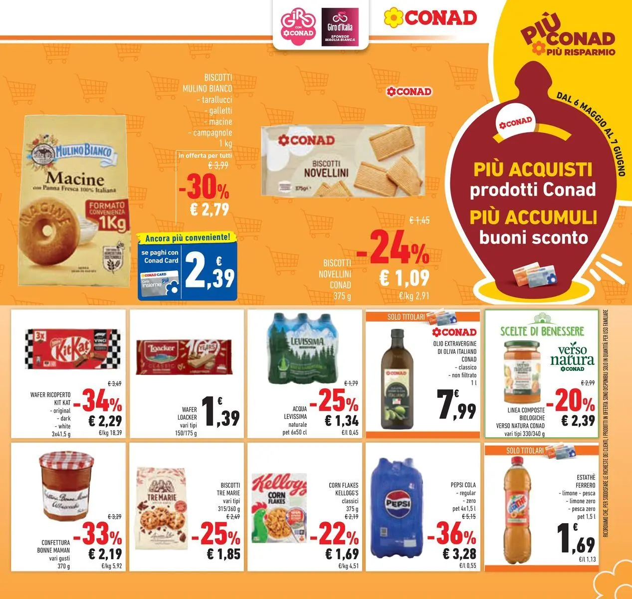 Volantino Conad dal 19/05/2026 > Anteprima | Pagina: 25 | Prodotti: Biscotti, Acqua, Limone, Pepsi