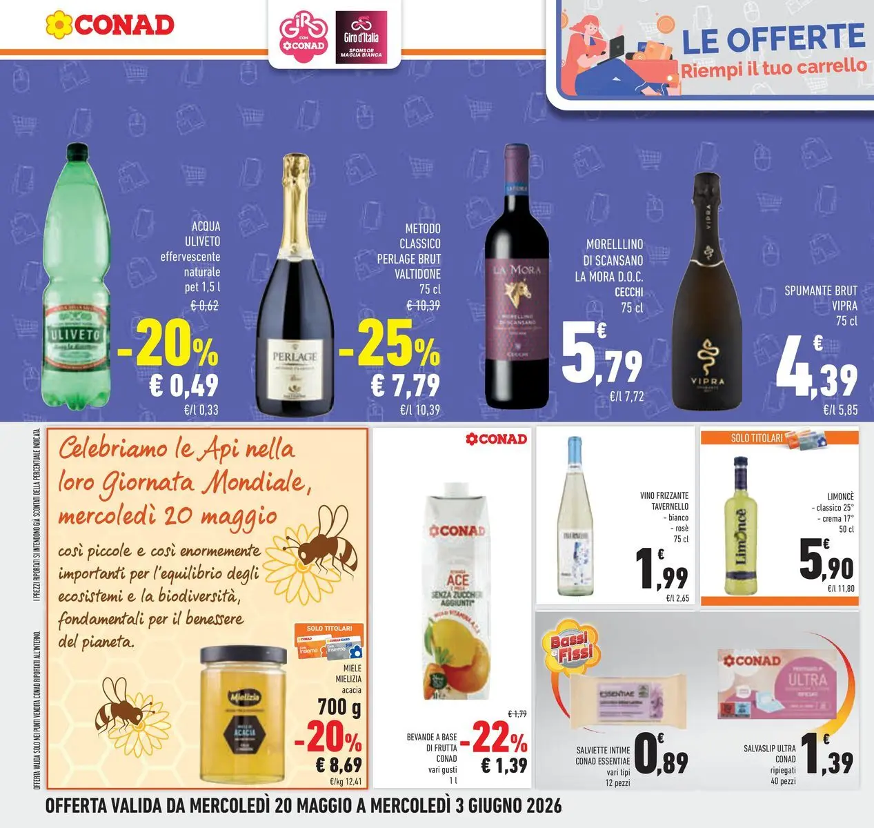Volantino Conad dal 19/05/2026 > Anteprima | Pagina: 34 | Prodotti: Frutta, Spumante, Limoncello, Miele