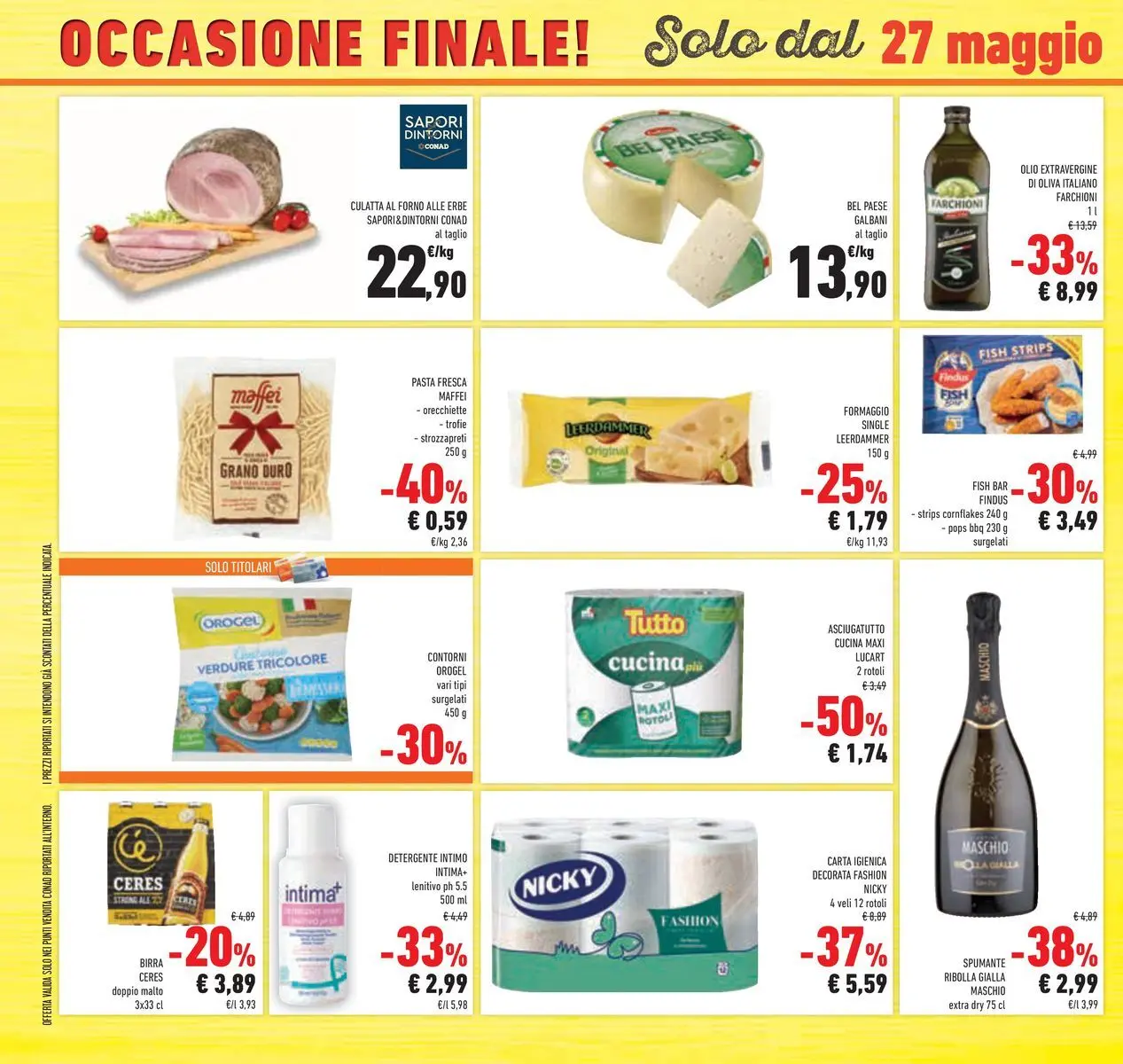 Volantino Conad dal 19/05/2026 > Anteprima | Pagina: 40 | Prodotti: Olive, Pasta, Spumante, Forno