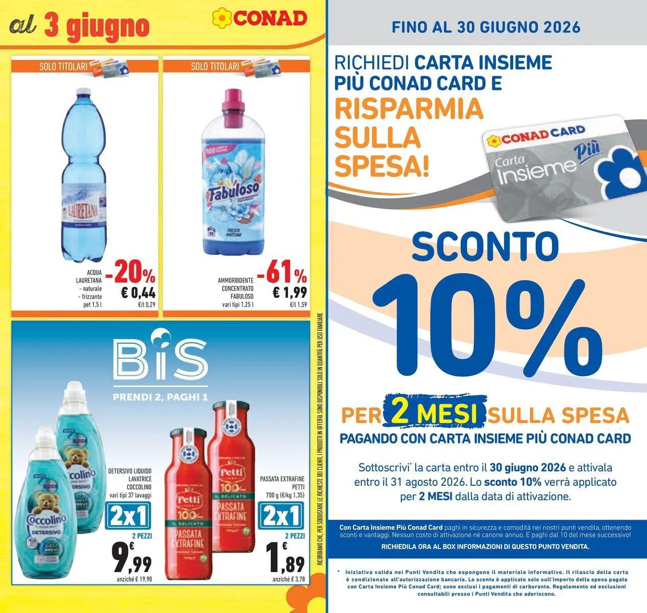 Volantino Conad dal 19/05/2026 > Anteprima | Pagina: 41 | Prodotti: Ammorbidente, Acqua, Lavatrice, Data