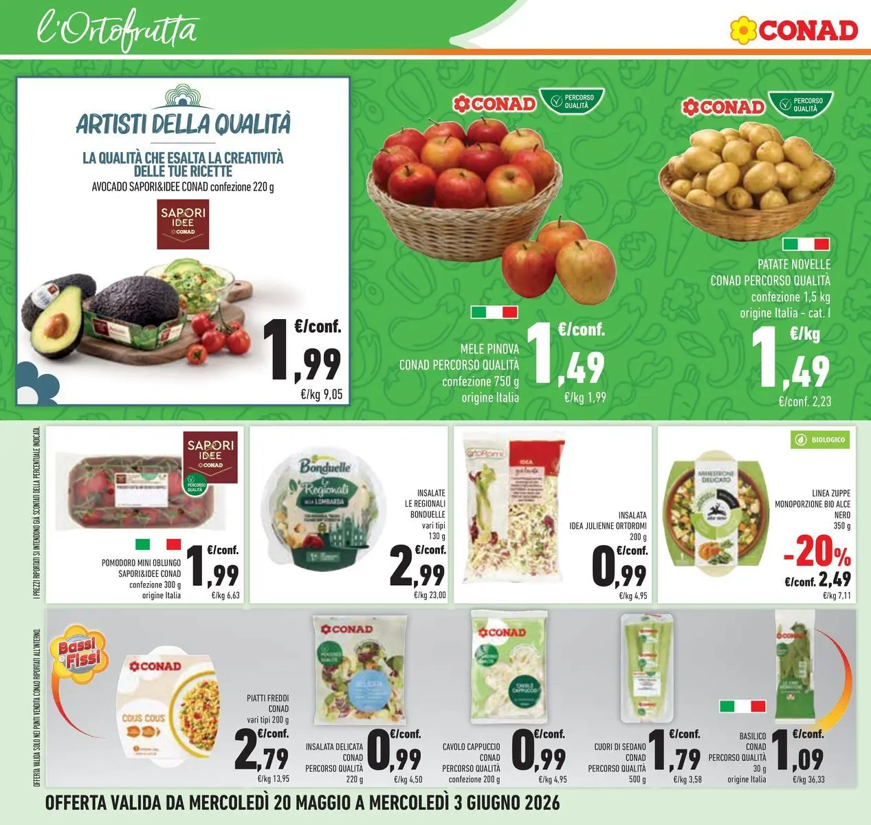 Volantino Conad dal 19/05/2026 > Anteprima | Pagina: 10 | Prodotti: Mele, Patate, Pomodoro, Sedano